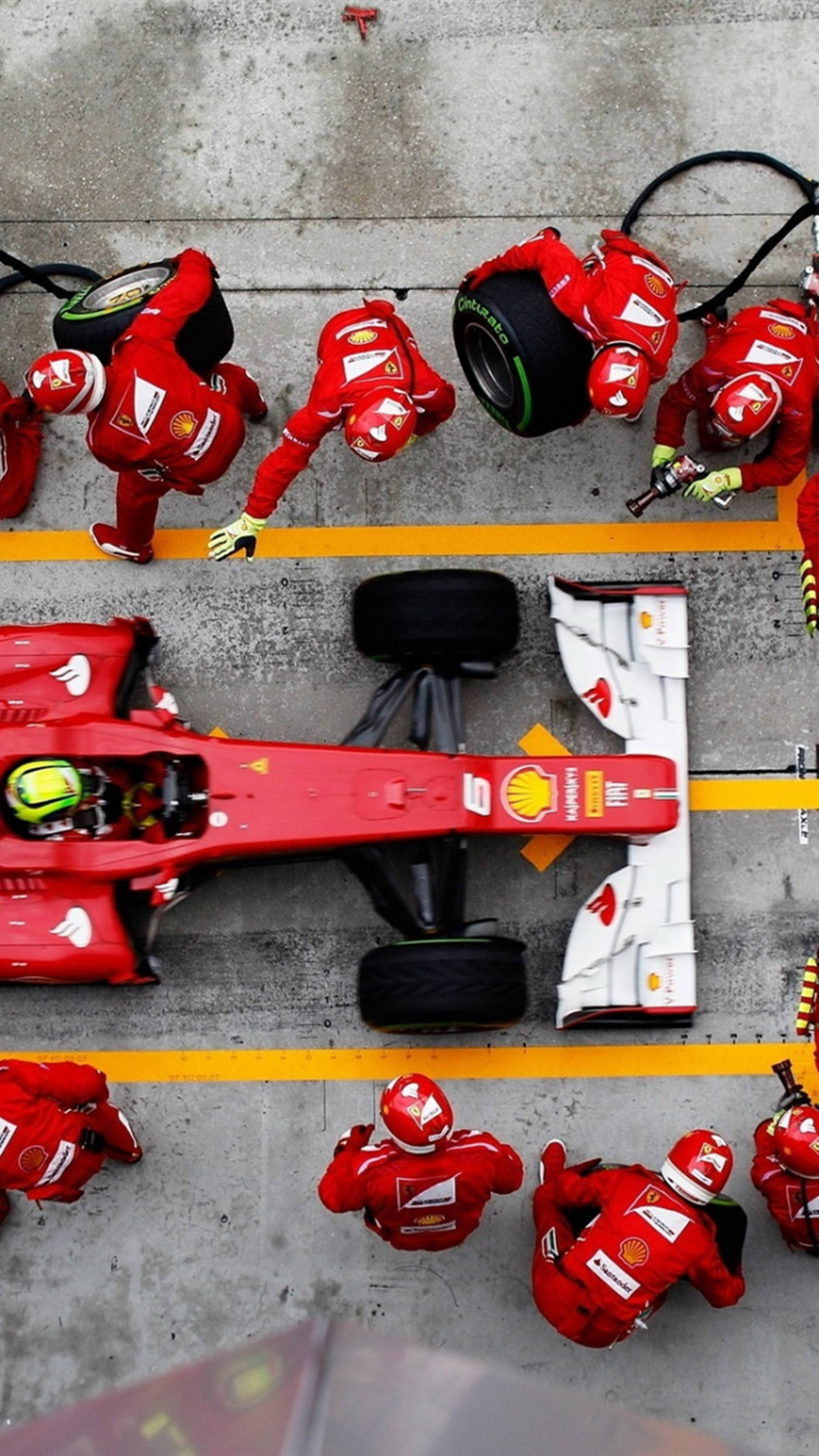 F1 ফোন লাল ফেরারি ১০ এবং ড্রাইভার ওয়ালপেপার