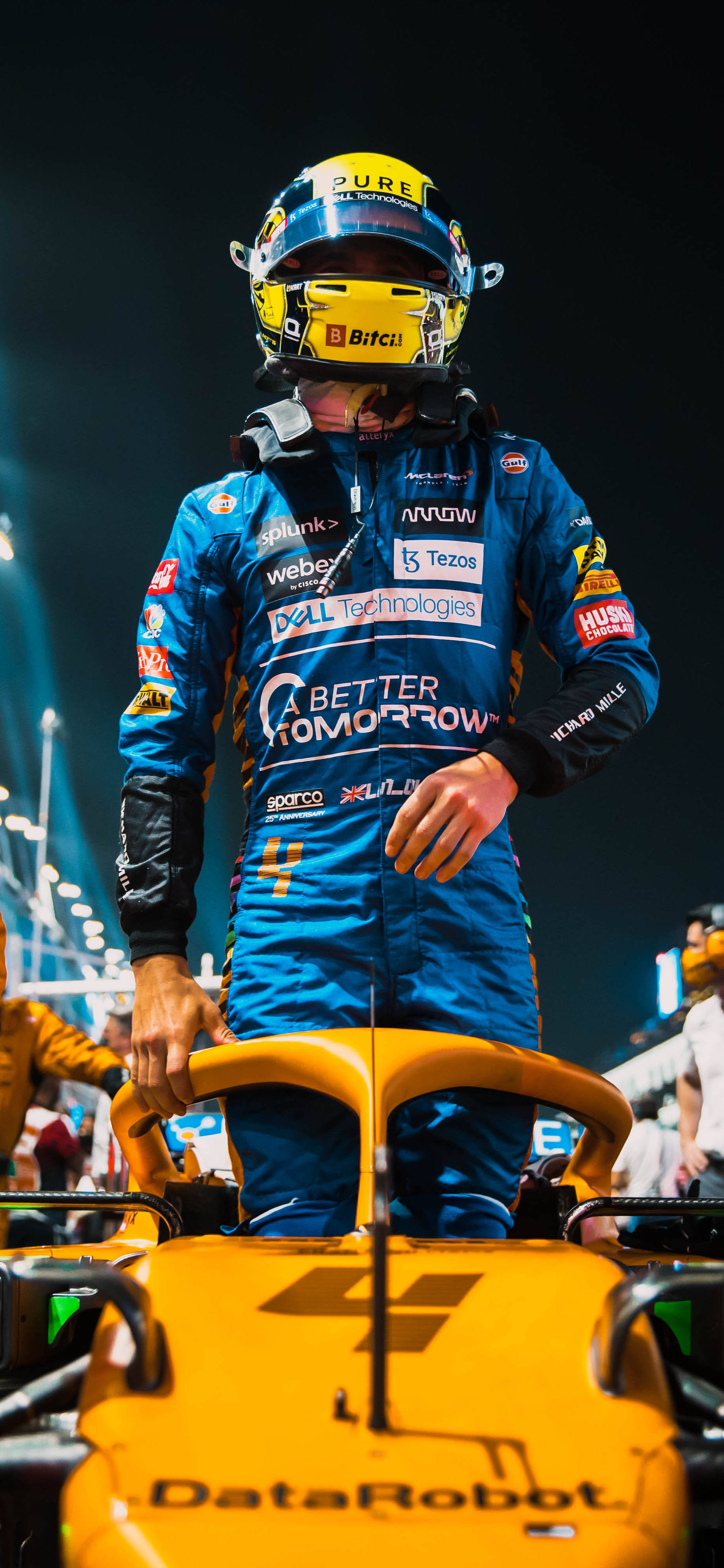 F1 নরিস 2021 সৌদি আরবিয়ান জিপি আইফোন ওয়ালপেপার