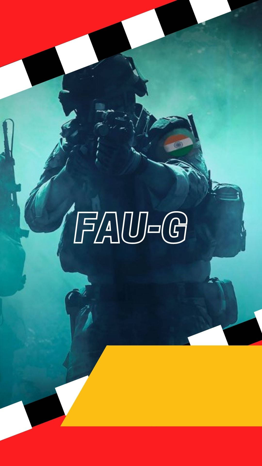 সৈনিক বন্দুক তাক করছে FAU-G রঙিন ওয়ালপেপার
