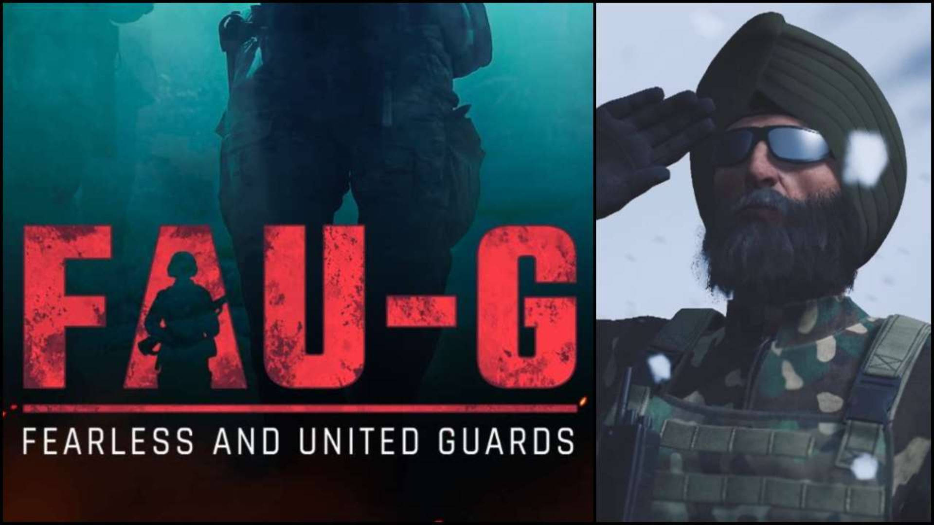 FAU-G লোগো স্যালুটরত সৈনিক ওয়ালপেপার