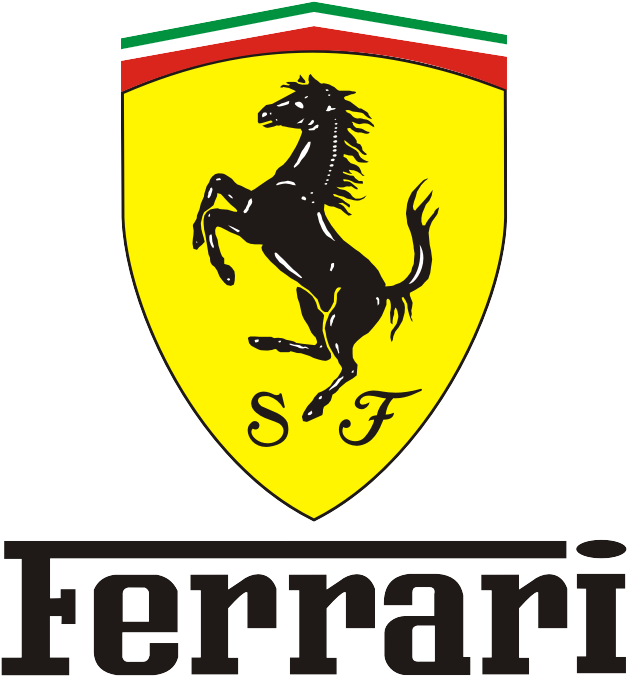Ferrari লোগো সহ প্র্যান্সিং হর্স ওয়ালপেপার