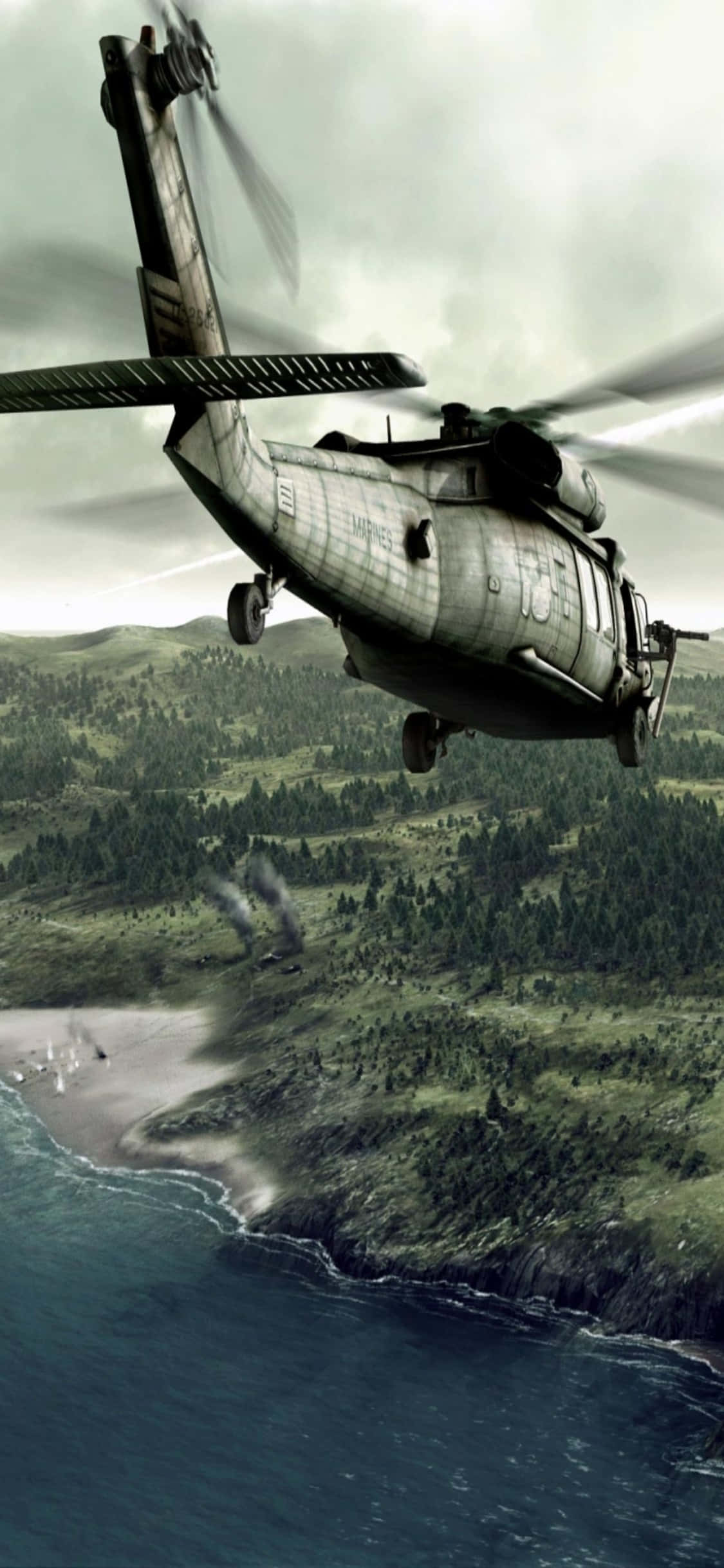 Fly high with the new iPhone Xs Helicopter ওয়ালপেপার