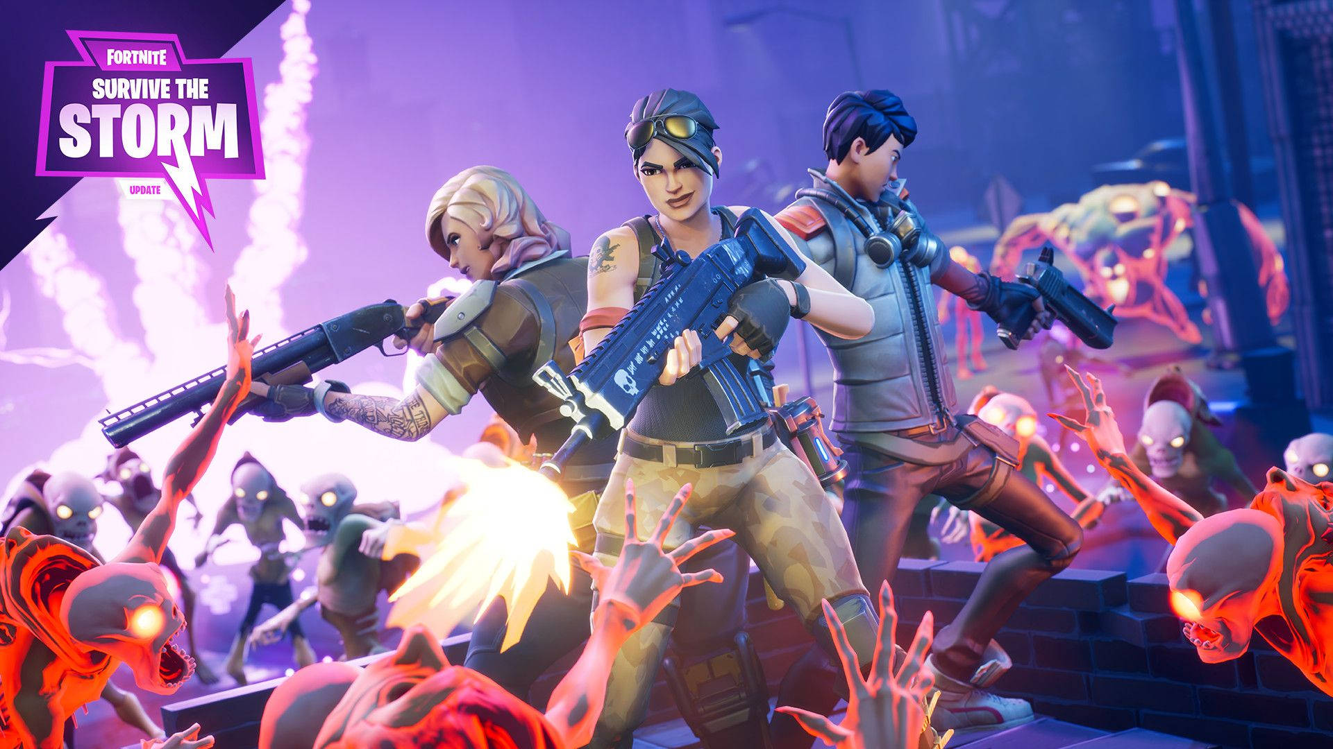 Fortnite-এ ঝড় থেকে বেঁচে থাকুন ওয়ালপেপার