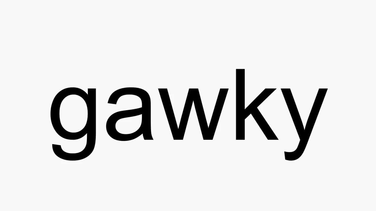 শব্দ Gawky সাদা-কালোতে ওয়ালপেপার