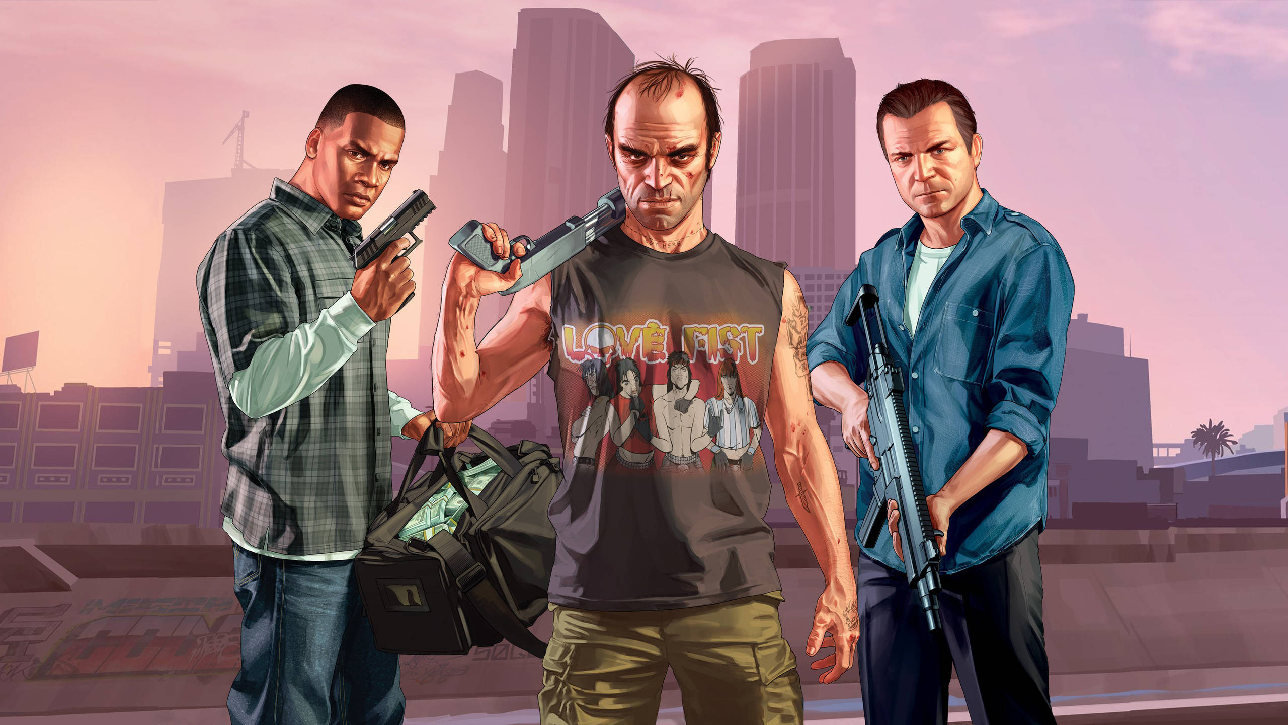 GTA 5 2560x1440 দাপুটে চরিত্র ওয়ালপেপার