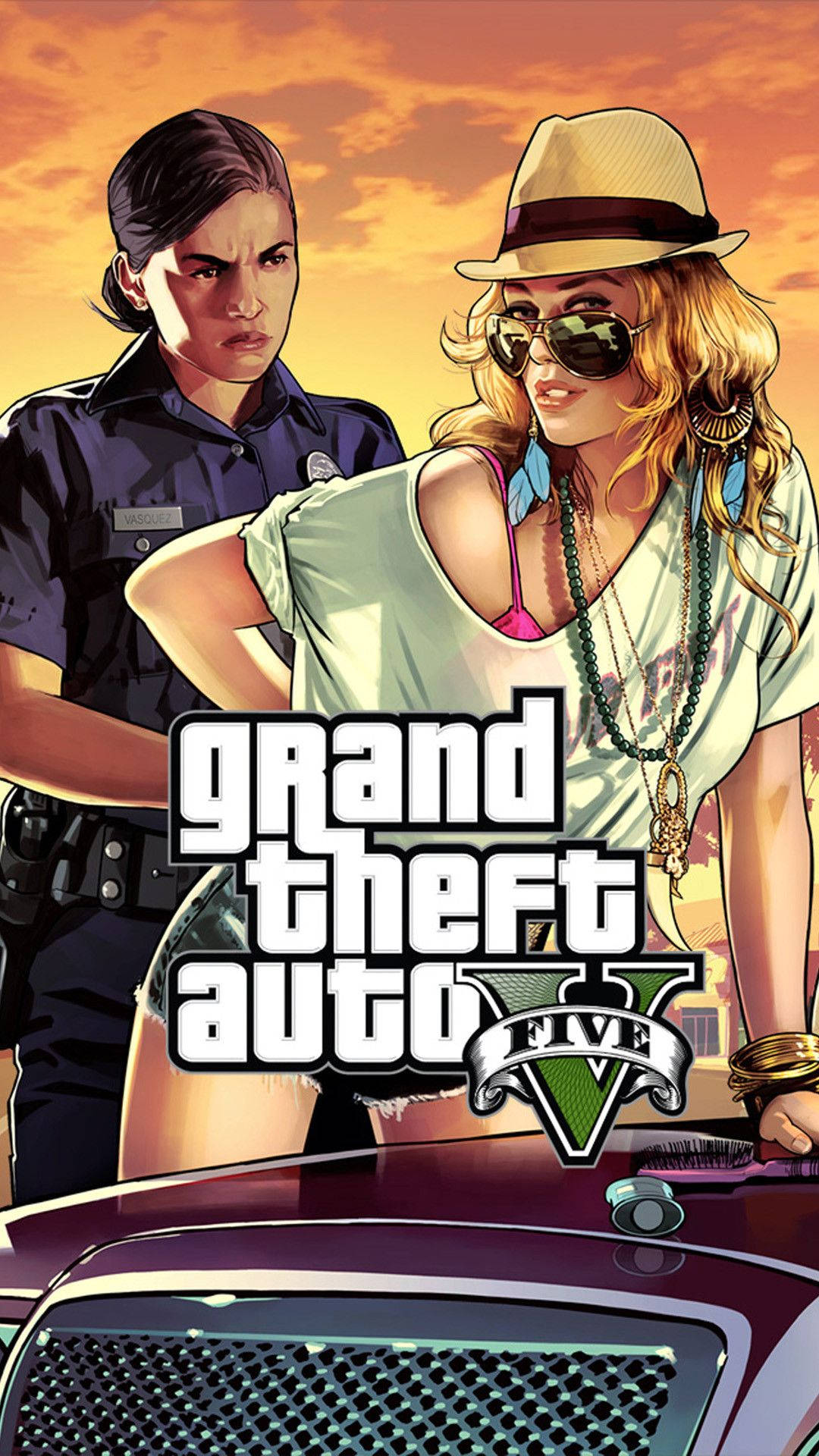 GTA 5 ফোনের মেয়ে পুলিশ অফিসার ওয়ালপেপার