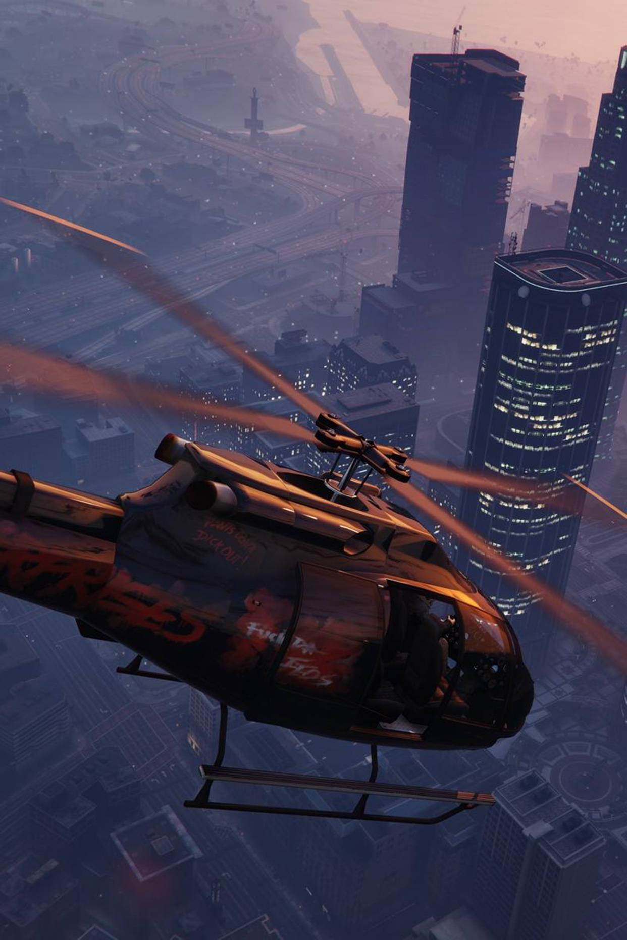 GTA iPhone Buzzard হেলিকপ্টার ওয়ালপেপার