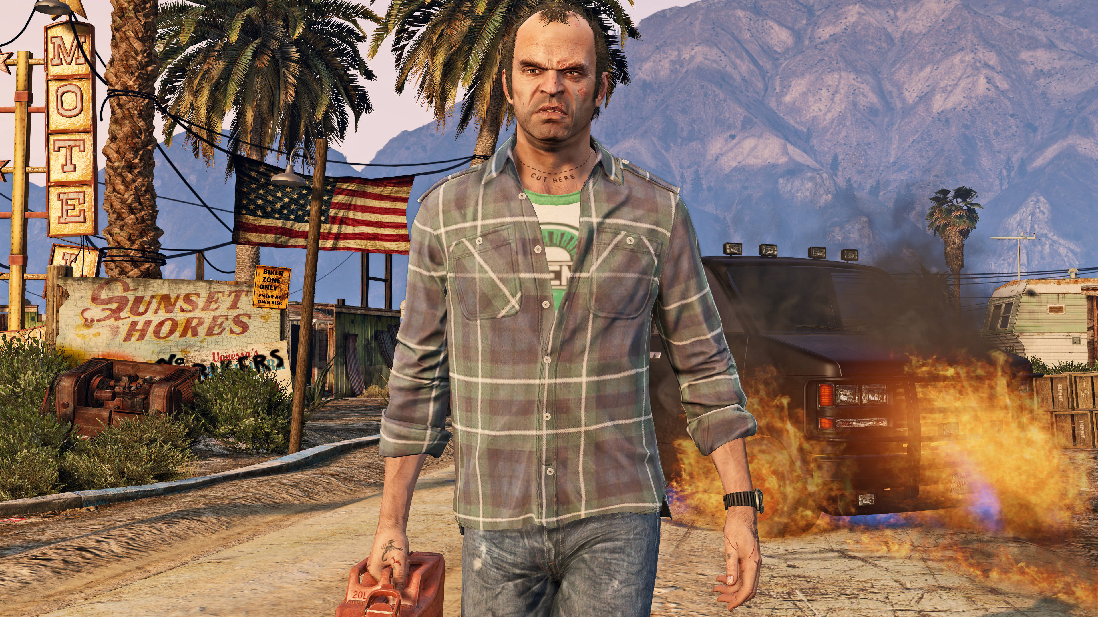 শীতল GTA-তে দূরে হাঁটা ওয়ালপেপার