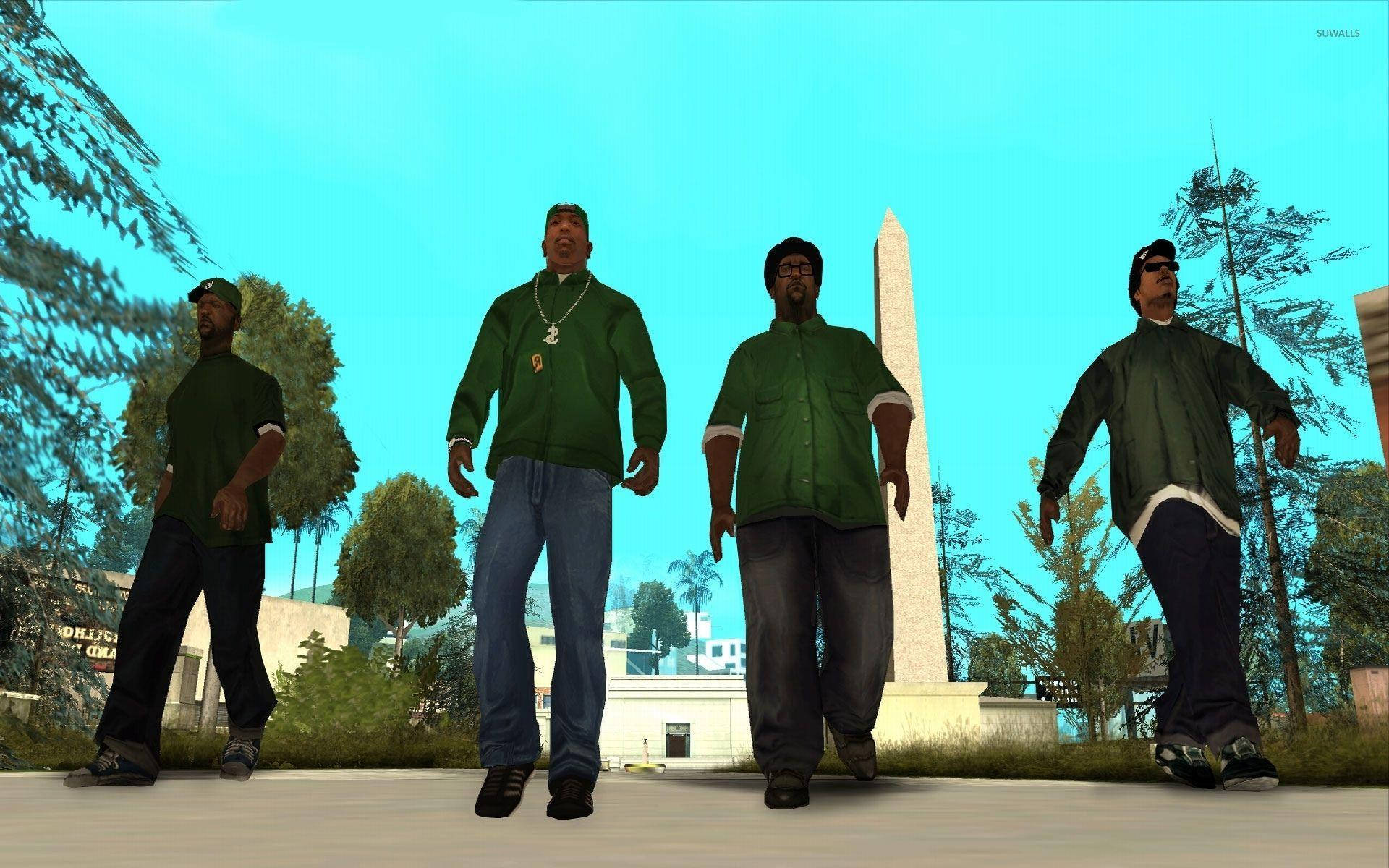 GTA SA 4K গ্রোভ স্ট্রিট গ্যাং ওয়ালপেপার