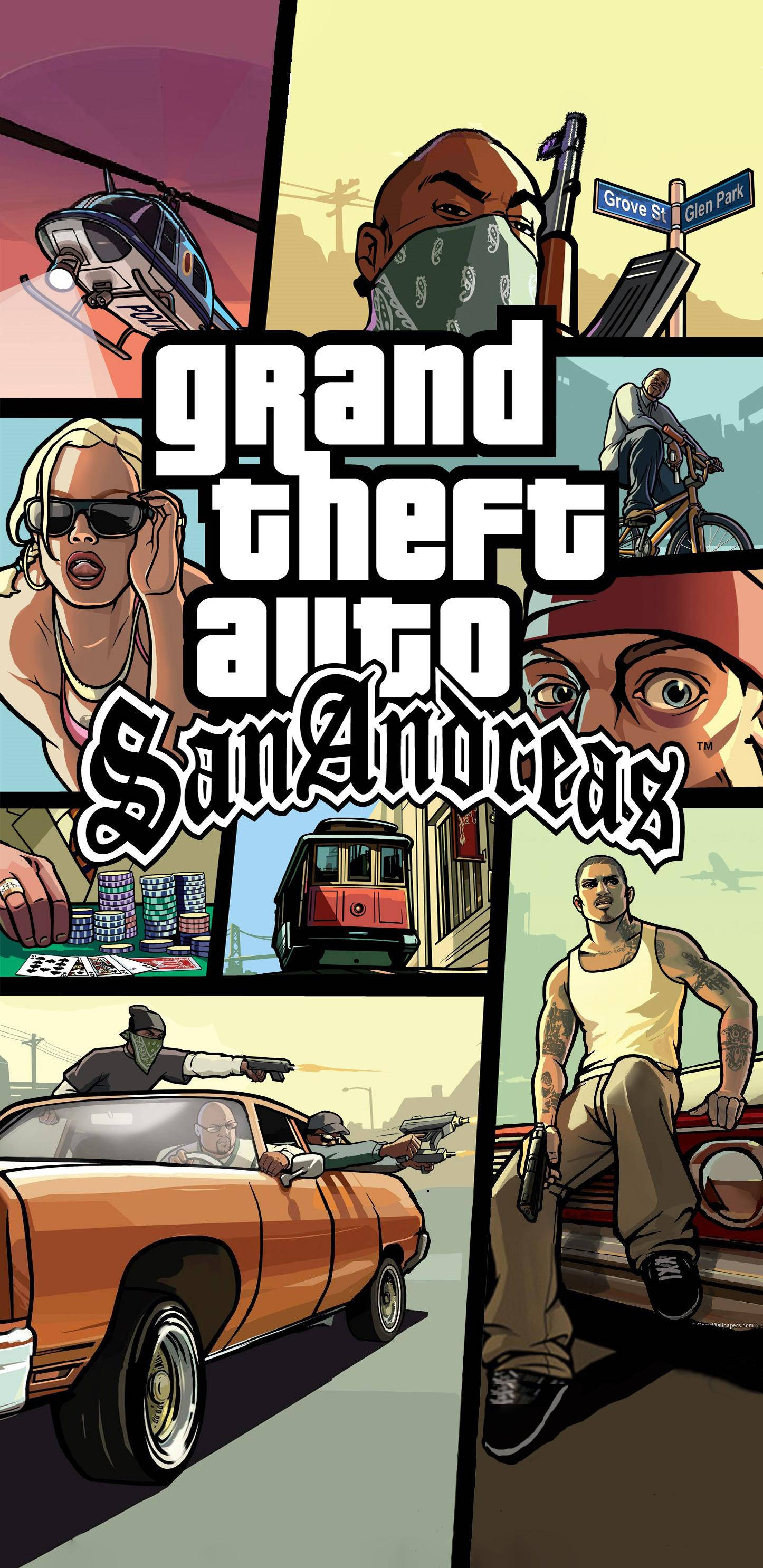 GTA SA 4K অ্যাকশন গেম ওয়ালপেপার