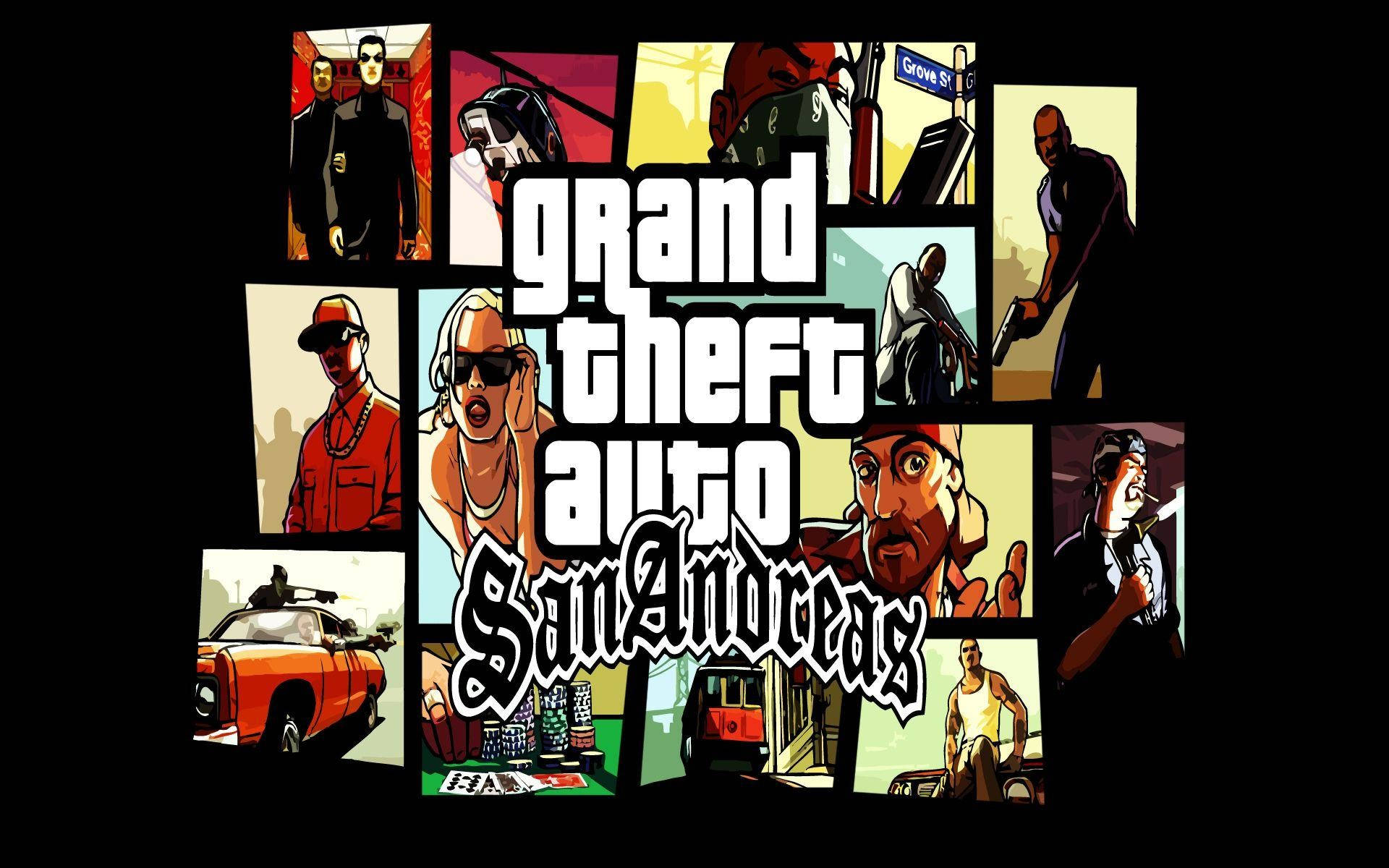 GTA SA 4K কোলাজ পোস্টার ওয়ালপেপার