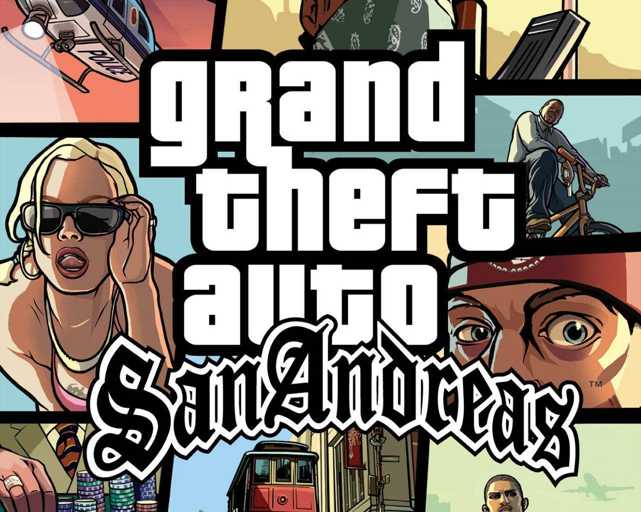 GTA San Andreas ক্লাসিক টাইটেল সিন ওয়ালপেপার