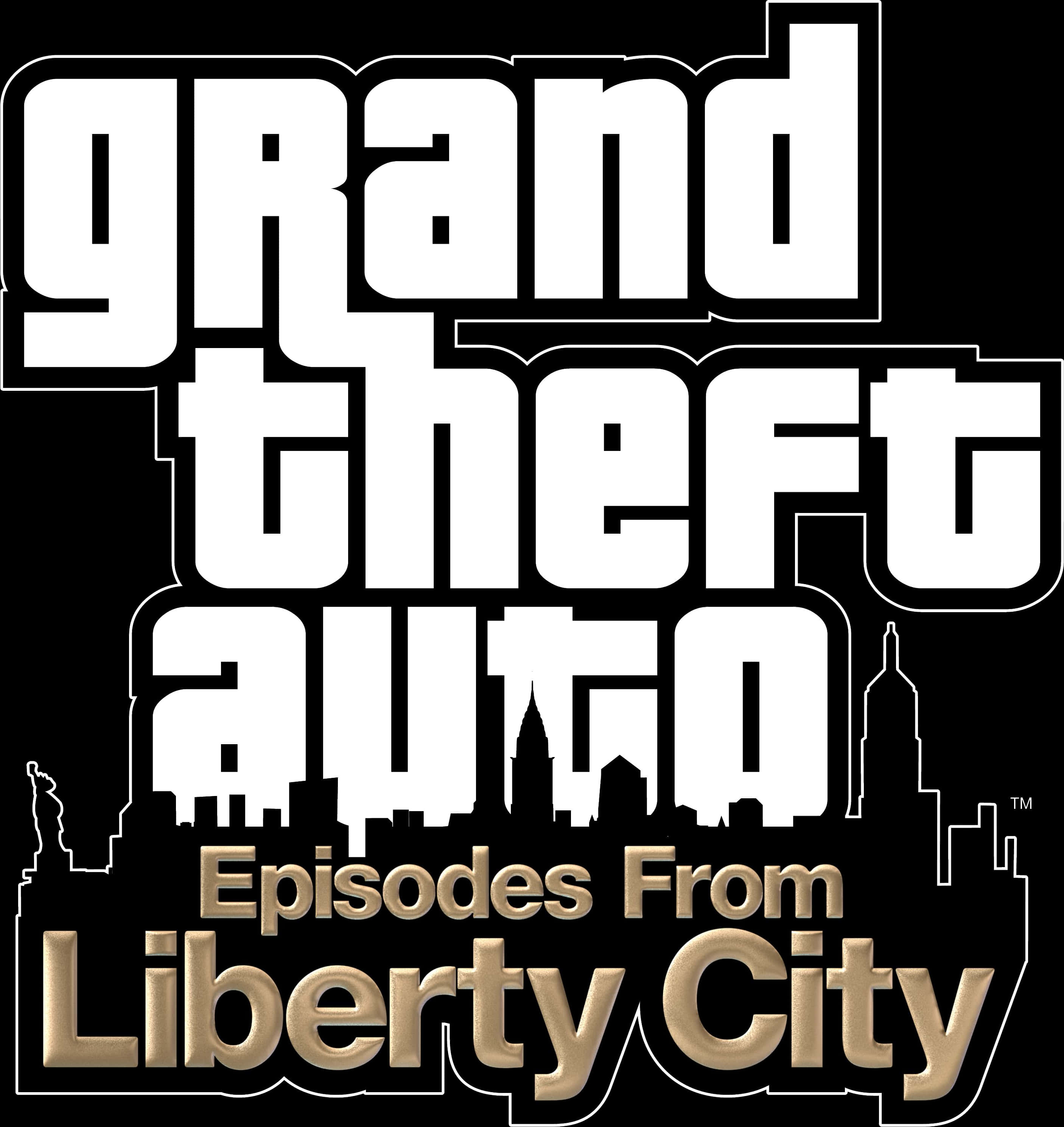 GTA লিবার্টি সিটি এপিসোডস লোগো ওয়ালপেপার