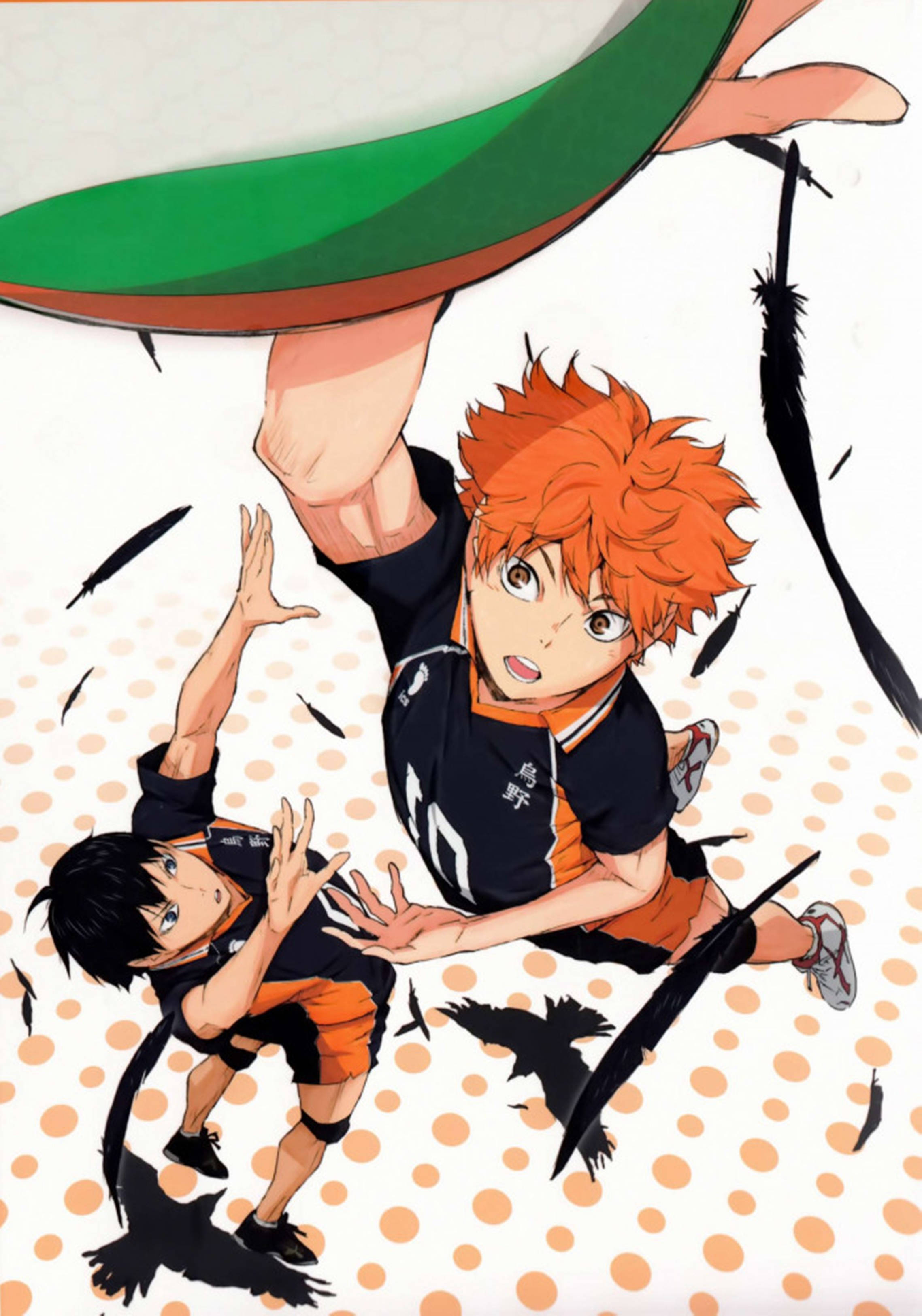 Haikyuu 4K হিনাতা লাফ দিচ্ছে ওয়ালপেপার