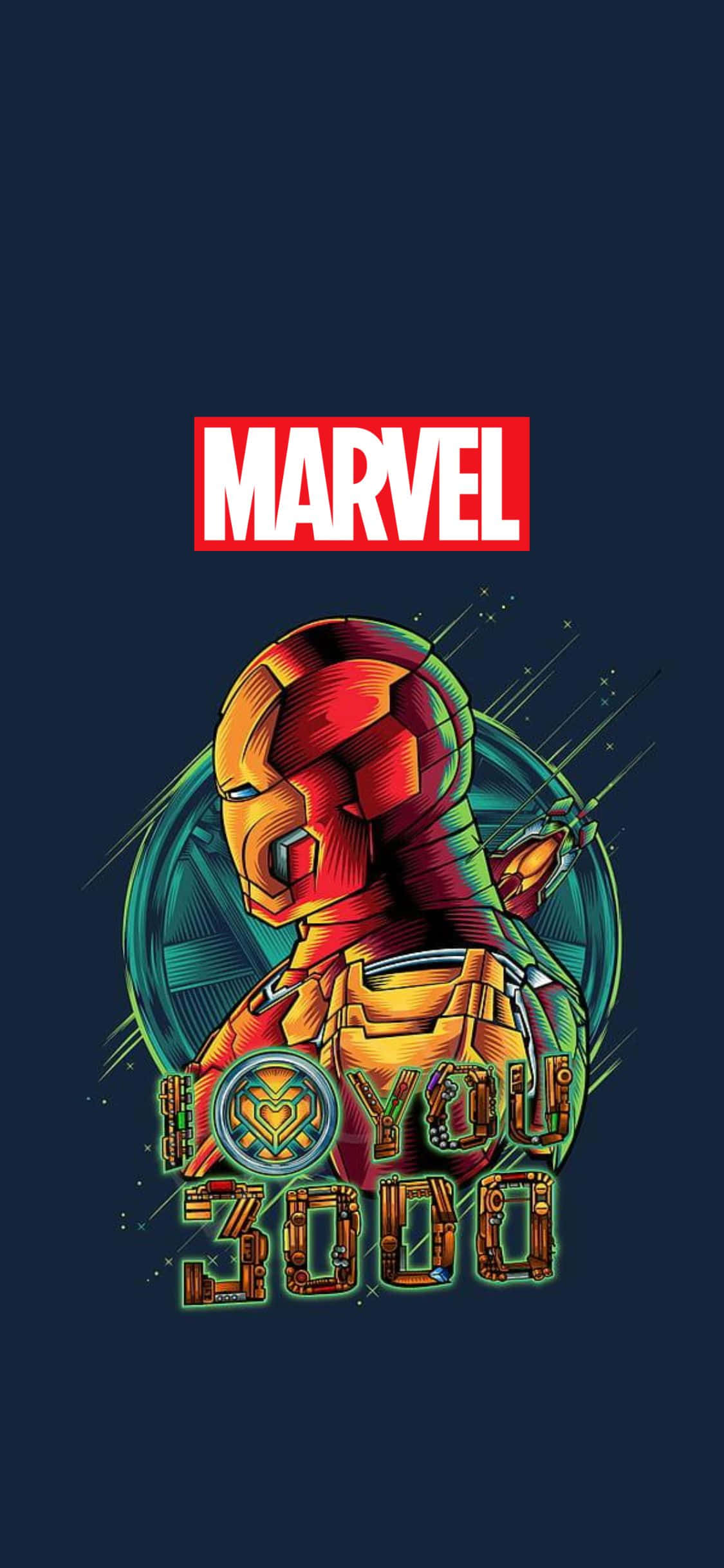 I Love You 3000 আয়রন ম্যান iPhone XS মার্ভেল ব্যাকগ্রাউন্ড ওয়ালপেপার