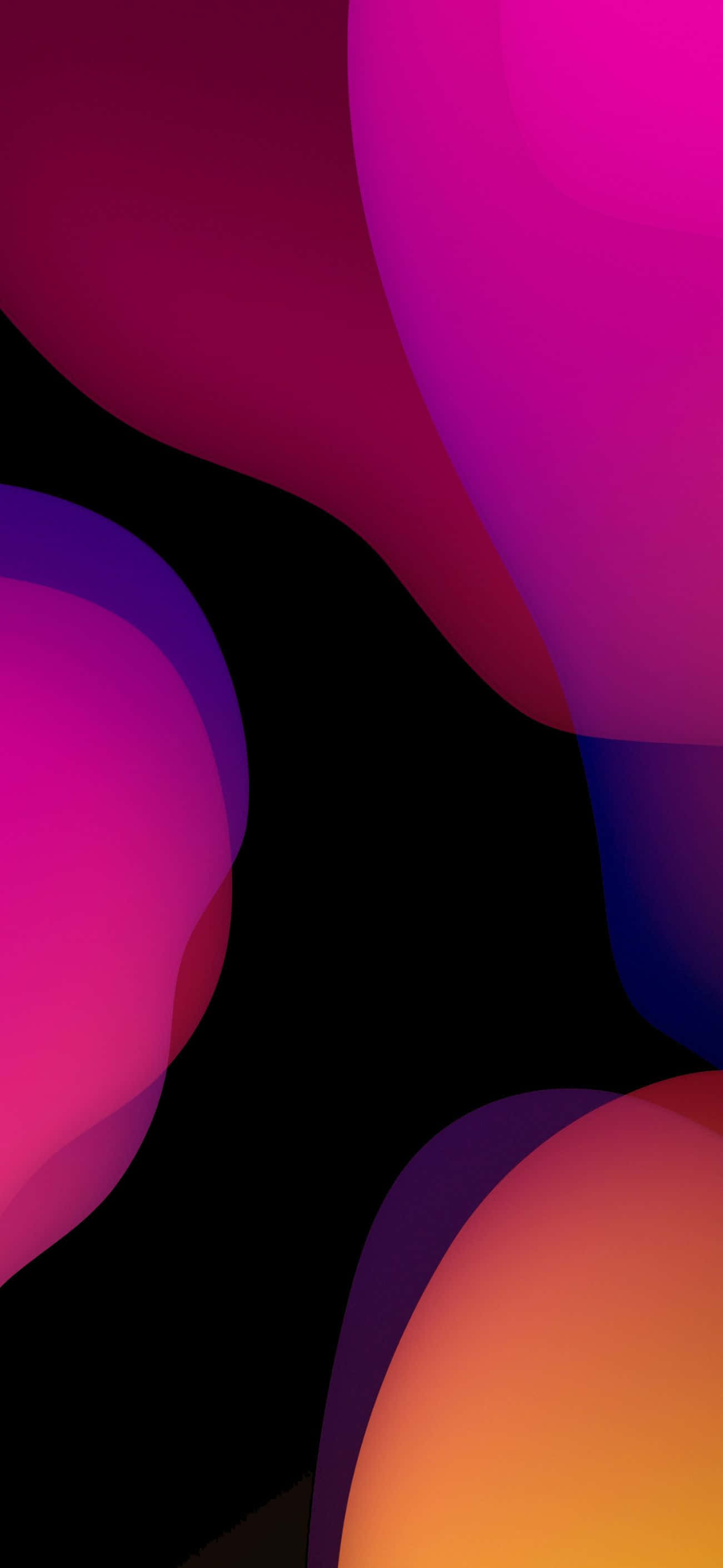 iOS 1 বেগুনি এবং লাল বুদবুদ ওয়ালপেপার
