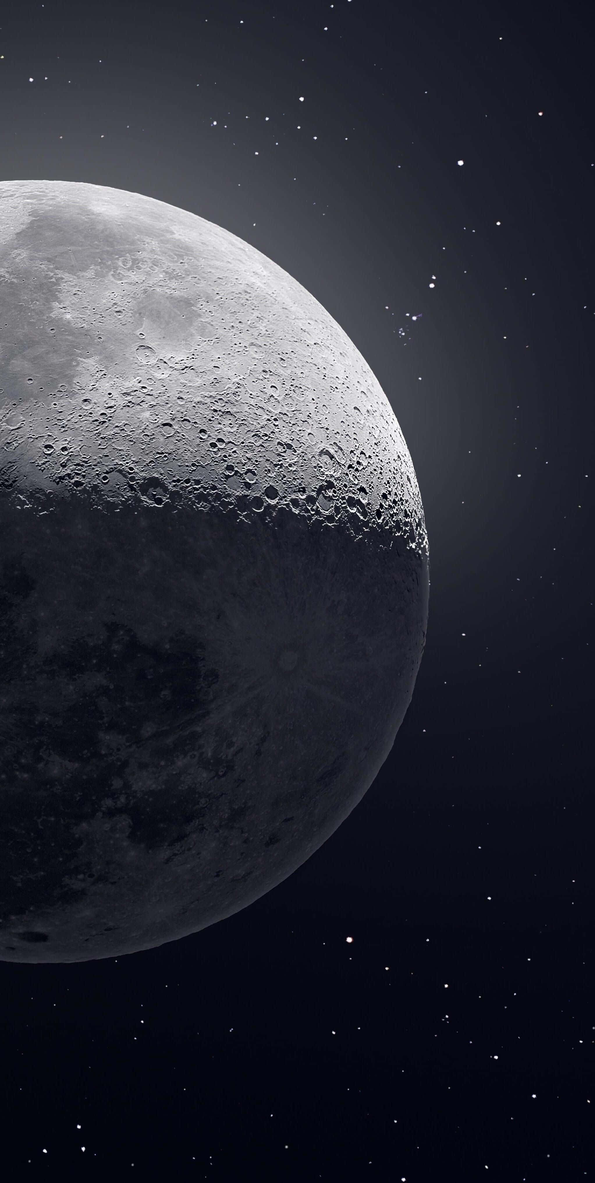 চাঁদের বিস্তারিত ছবি iPhone ওয়ালপেপার