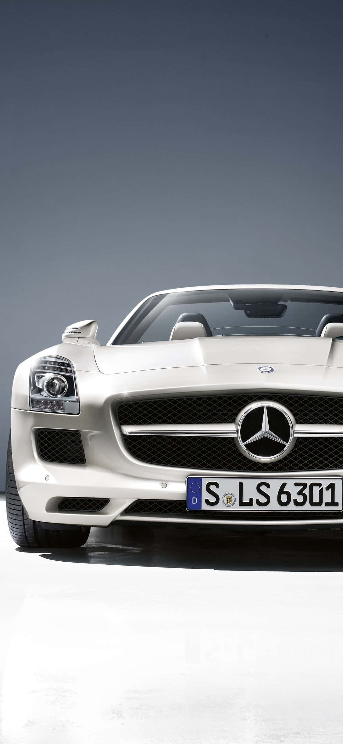 আইফোন X AMG GT-R ব্যাকগ্রাউন্ড হোয়াইট SLS AMG ওয়ালপেপার