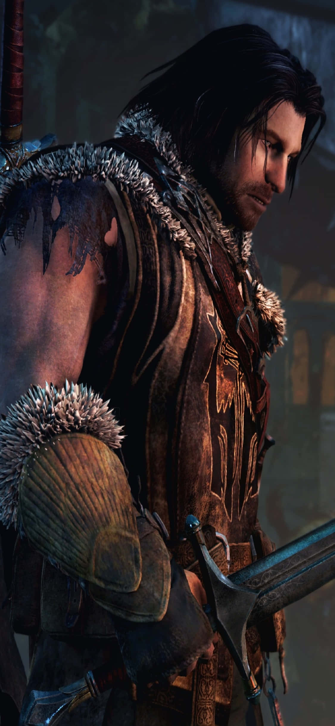 iPhone X Shadow Of Mordor ব্যাকগ্রাউন্ড Talion ওয়ালপেপার