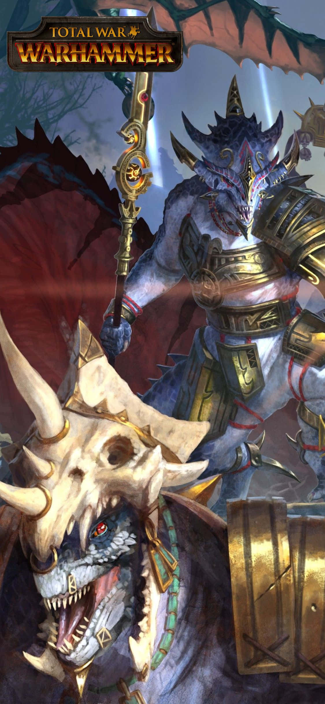 আপনার iPhone X এ Total War Warhammer এর যুদ্ধবিধ্বস্ত ভূমি অন্বেষণ করুন ওয়ালপেপার