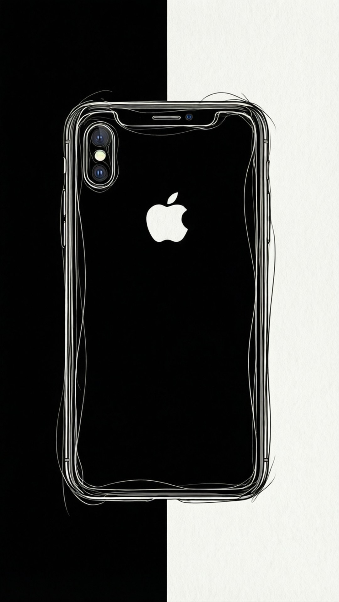 লাইন আর্ট iPhone XR ওয়ালপেপার