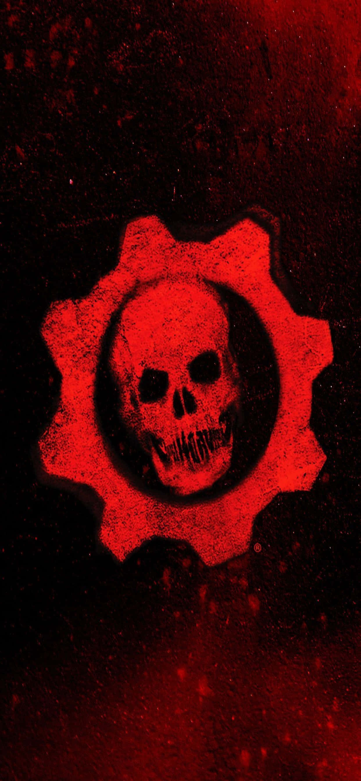 iPhone XS Max Gears Of War 5 লাল নান্দনিক ব্যাকগ্রাউন্ড ওয়ালপেপার