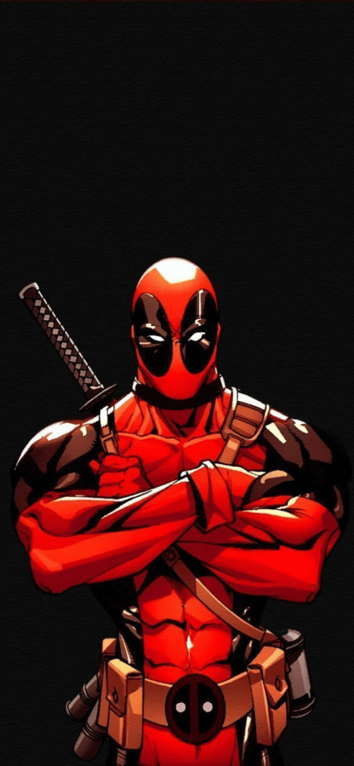 iPhone XS Max Marvel Deadpool ব্যাকগ্রাউন্ড ওয়ালপেপার
