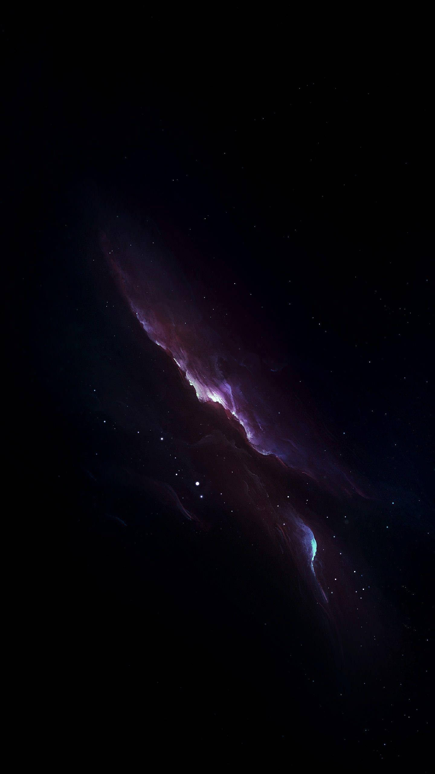 iPhone XS Max OLED বেগুনি নেবুলা ওয়ালপেপার