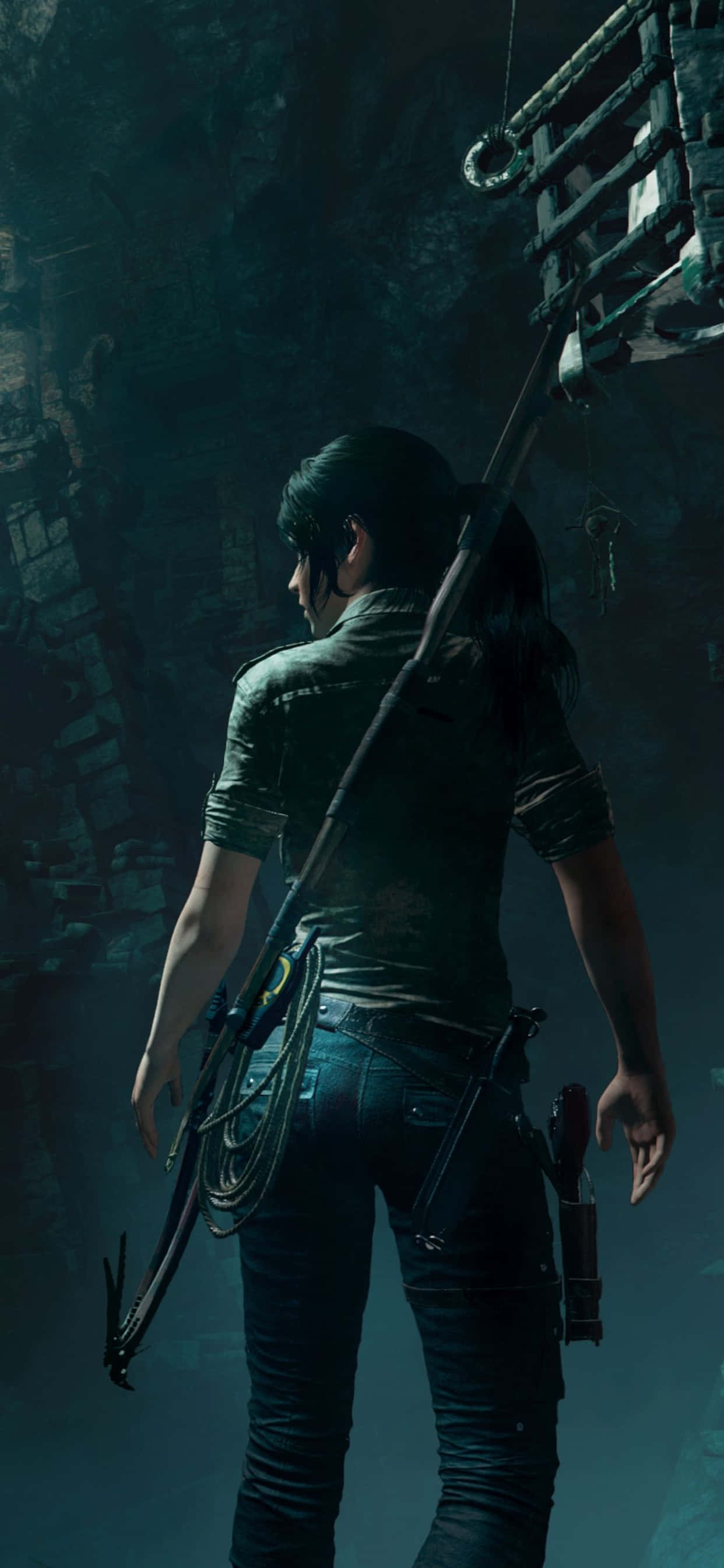 আপনার iPhone Xs Max এ Rise Of The Tomb Raider এর মাধ্যমে যাত্রা ওয়ালপেপার