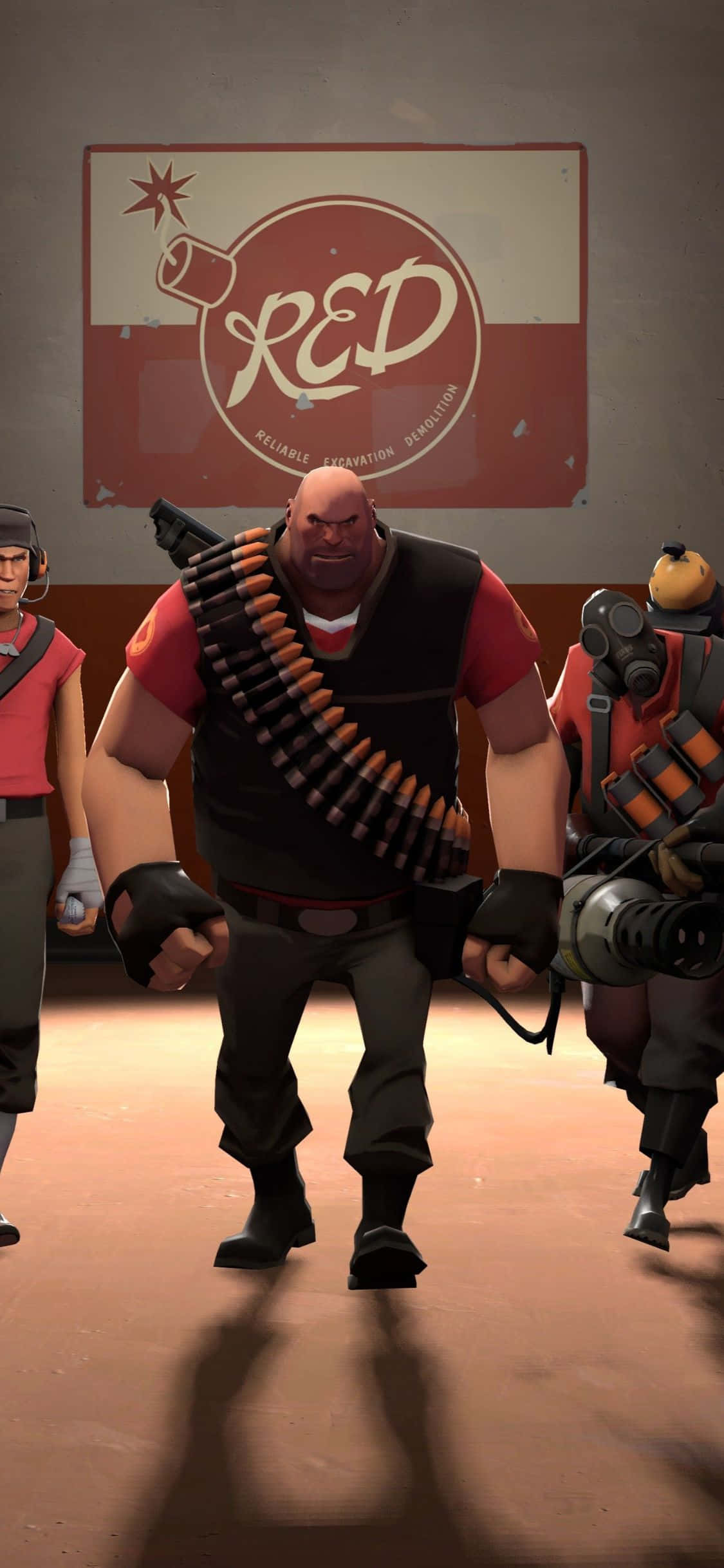 iPhone XS Team Fortress 2 অফেন্সিভ টিম ব্যাকগ্রাউন্ড ওয়ালপেপার