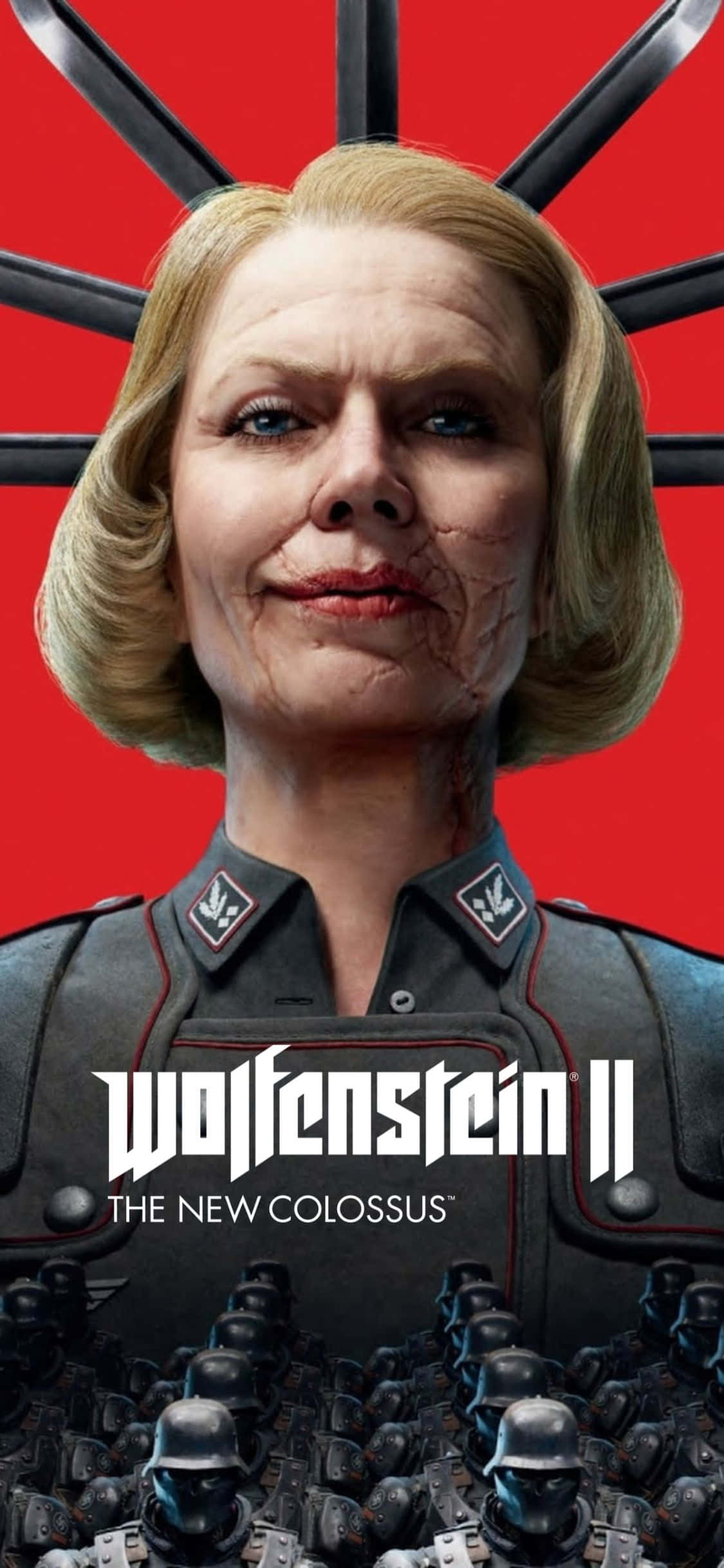 iPhone Xs Wolfenstein II Irene Engel নাৎসি দল ব্যাকগ্রাউন্ড ওয়ালপেপার