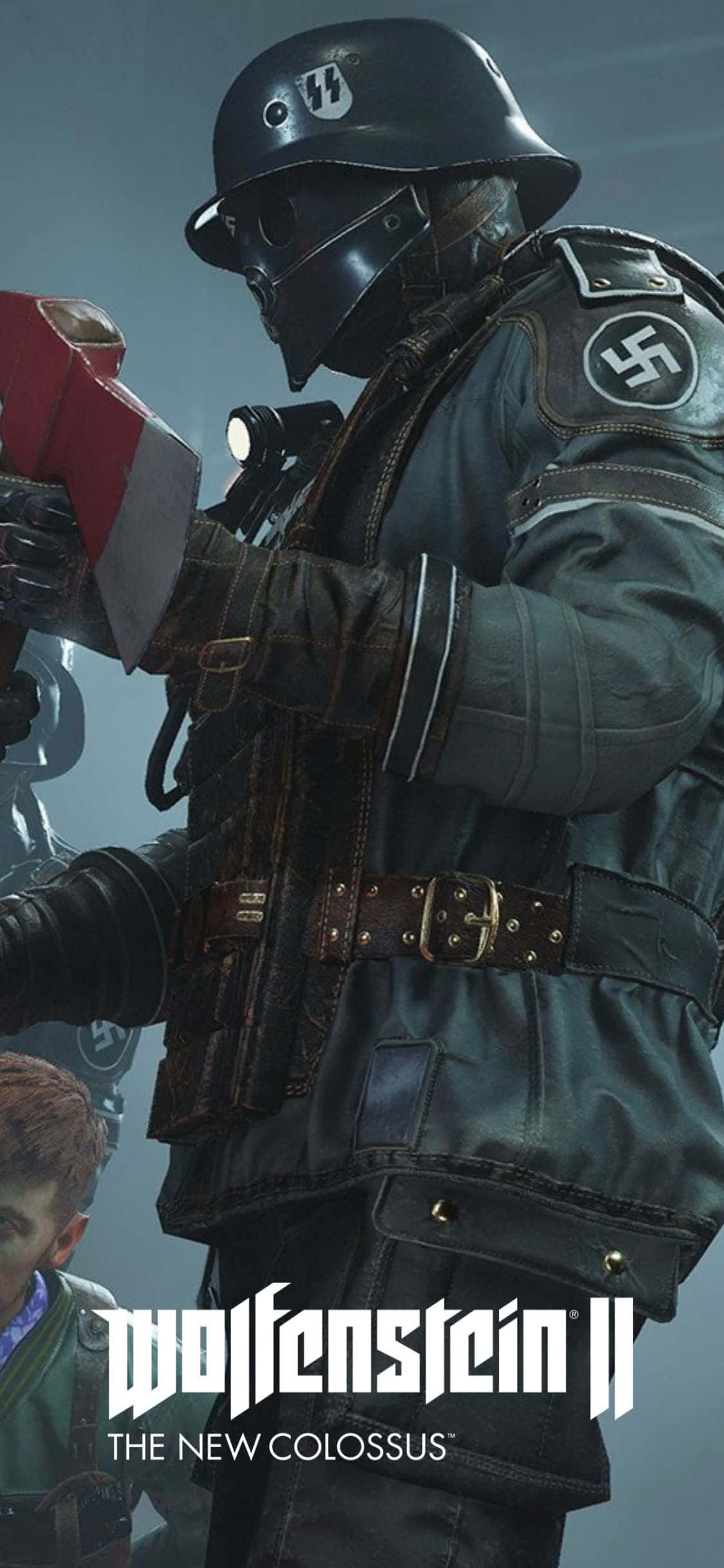 iPhone Xs Wolfenstein II জিম্মি দৃশ্য পোস্টার ব্যাকগ্রাউন্ড ওয়ালপেপার