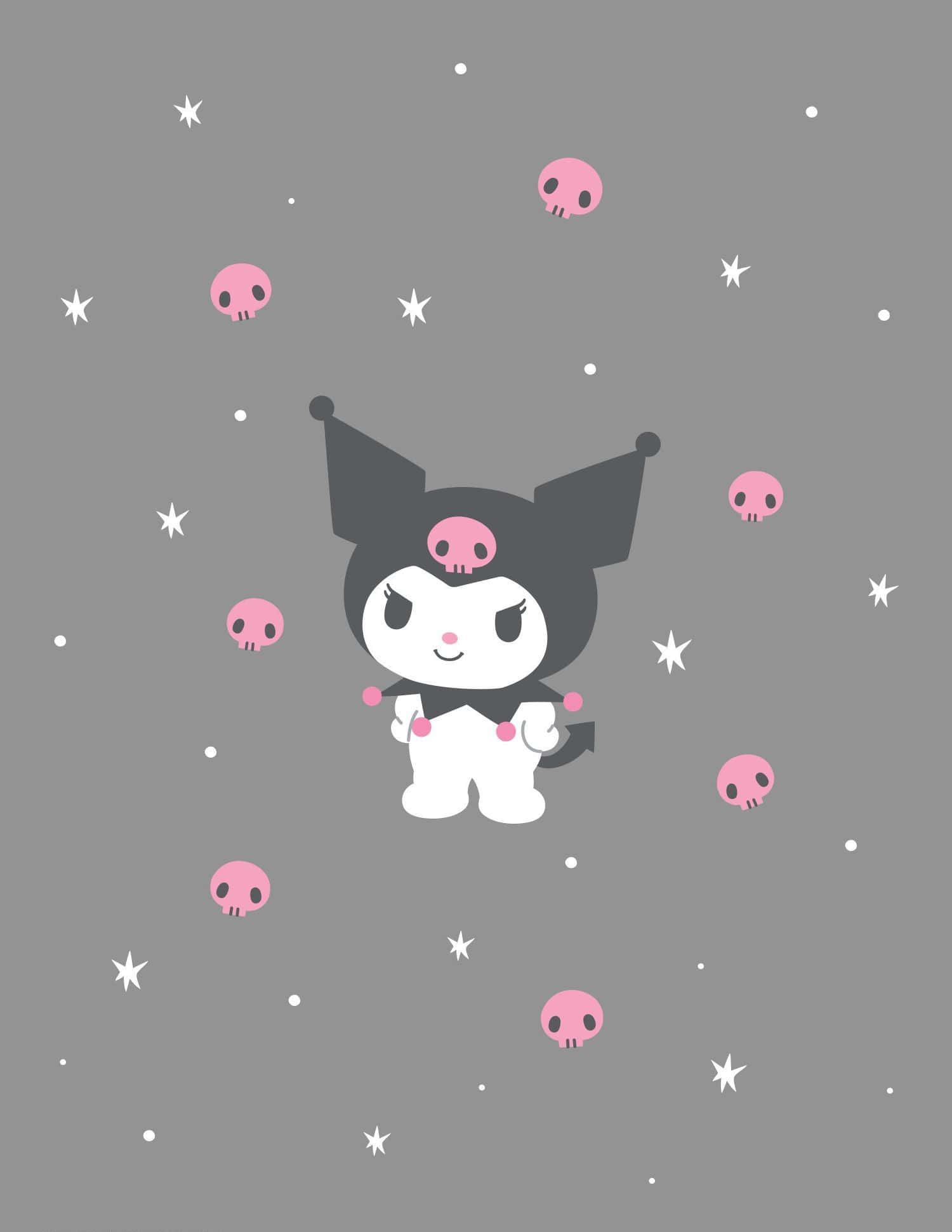 Kuromi আইফোন মাথার খুলি তারা ওয়ালপেপার