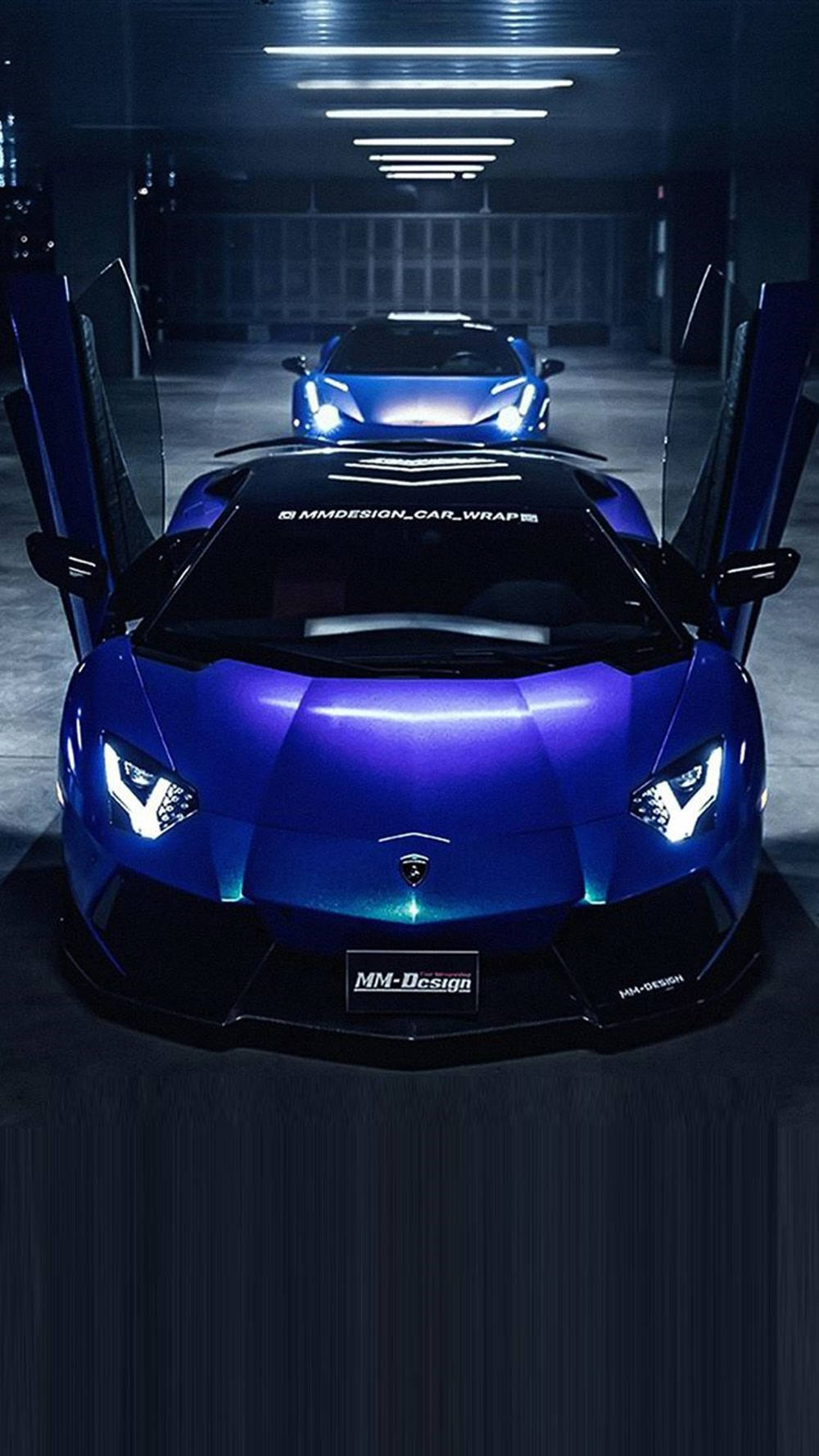 Lamborghini iPhone নীল অ্যাস্থেটিক গাড়ি ওয়ালপেপার