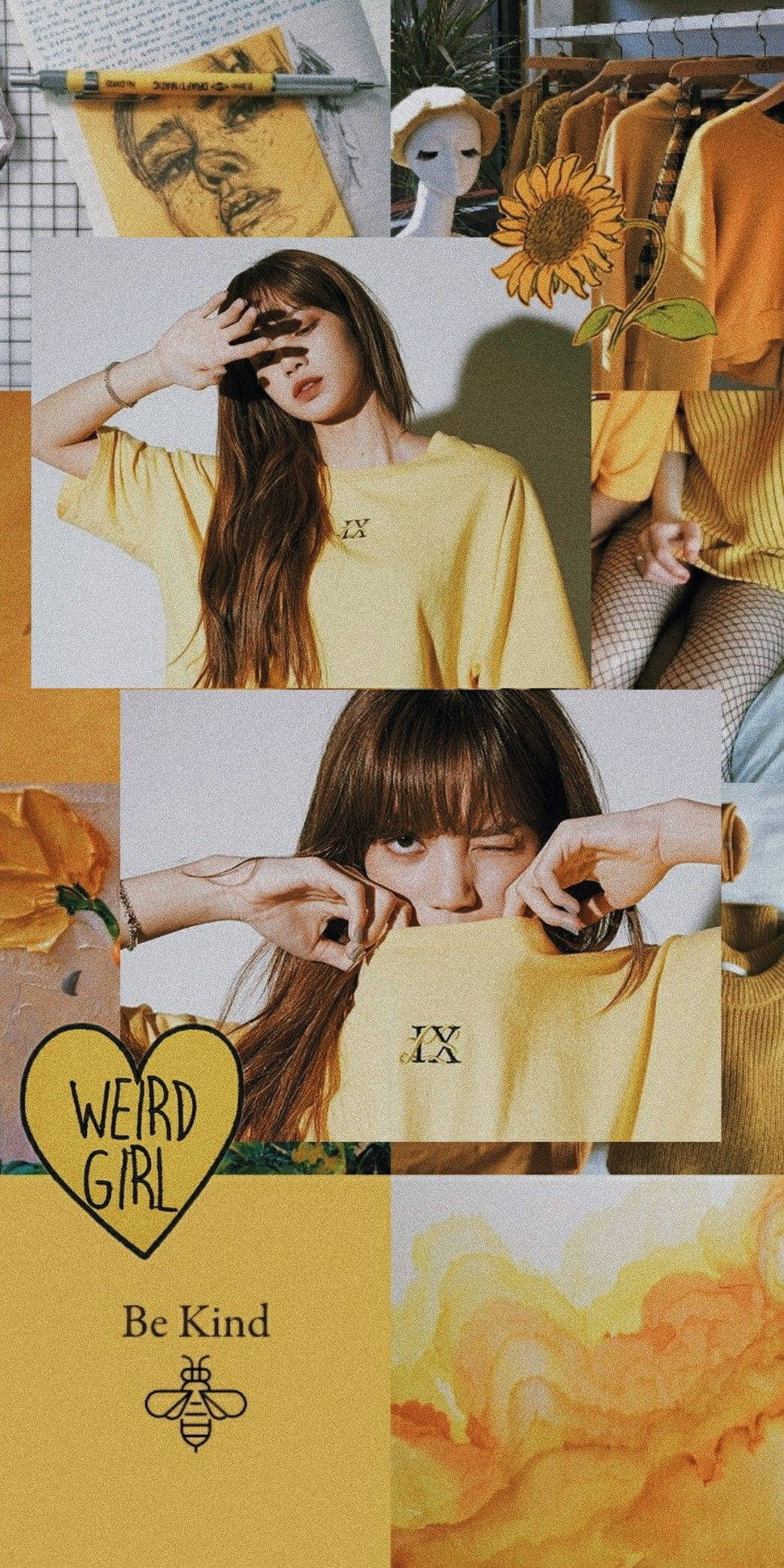 Lisa Blackpink HD অ্যাস্থেটিক কোলাজ ওয়ালপেপার