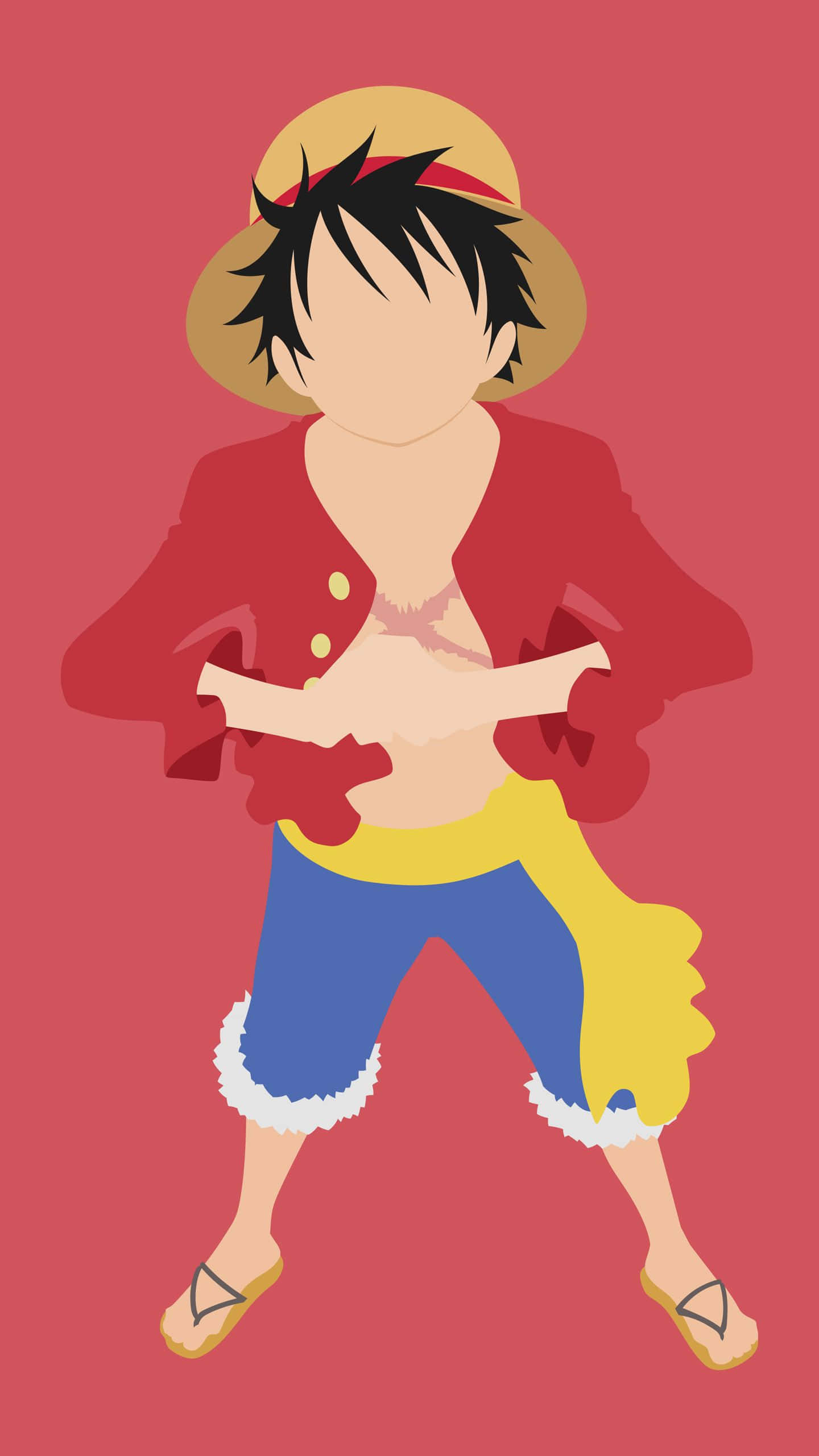 দাঁড়িয়ে থাকা Luffy ফোনের ভেক্টর আর্ট ওয়ালপেপার