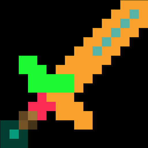 Minecraft_ ডায়মন্ড_ সোর্ড_ পিক্সেল_ আর্ট.PNG ওয়ালপেপার