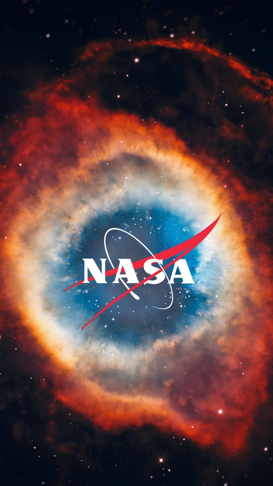 NASA লোগো নেবুলা স্টাইল iPhone এর জন্য ওয়ালপেপার