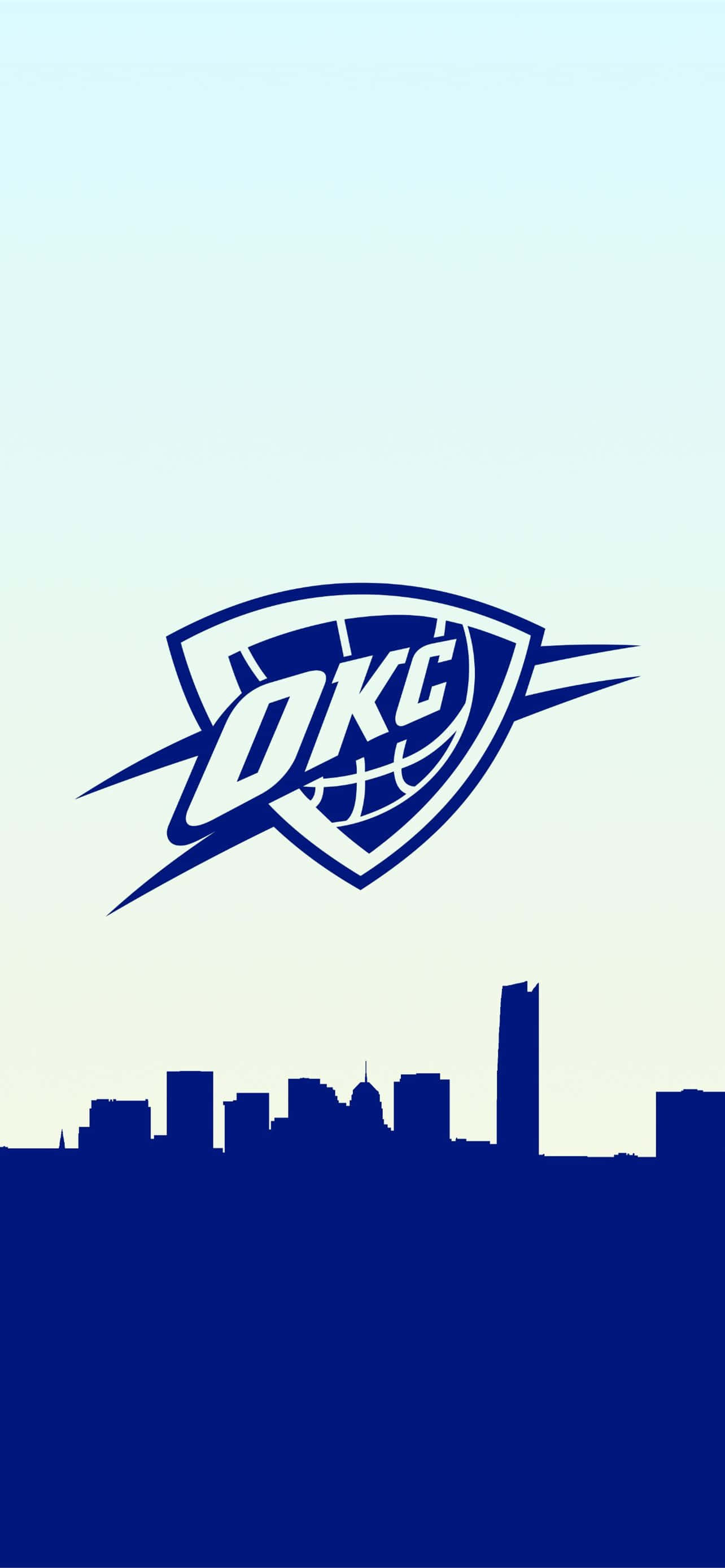 NBA বাস্কেটবল দল Oklahoma City Thunders-এর লোগো ওয়ালপেপার