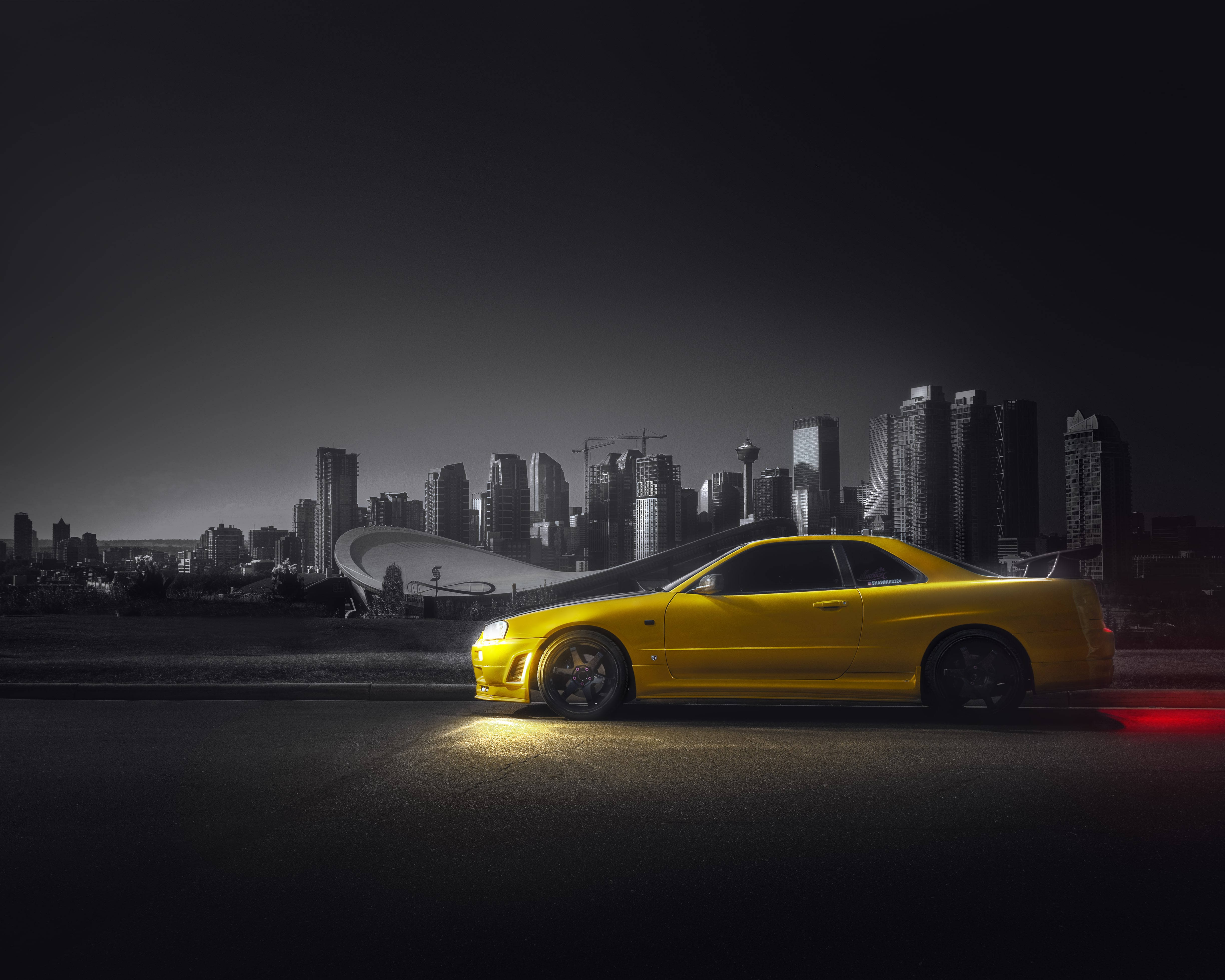 Nissan Skyline Gtr R34 কালার স্প্ল্যাশ ওয়ালপেপার