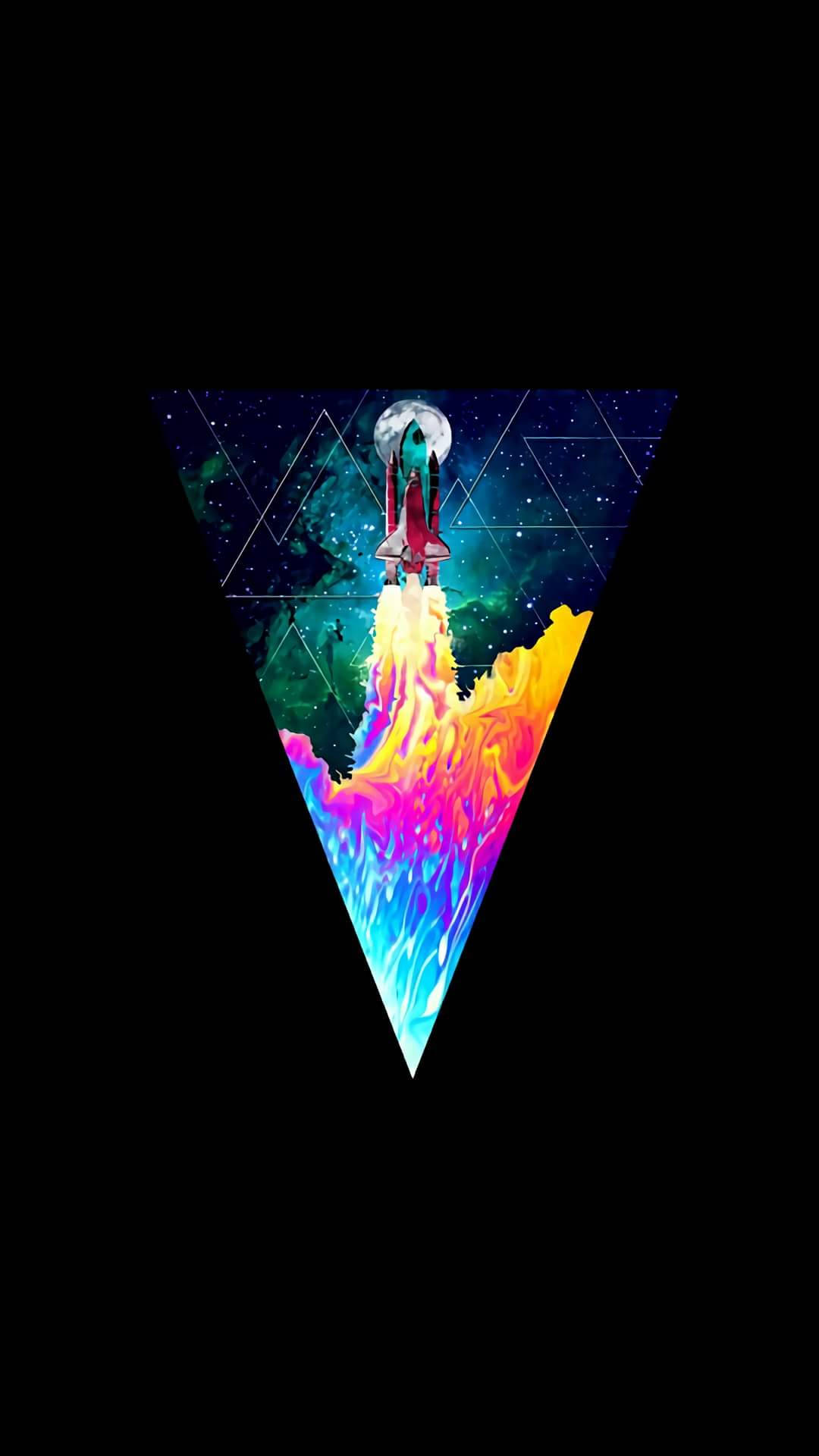 OLED Space Rocket ওয়ালপেপার