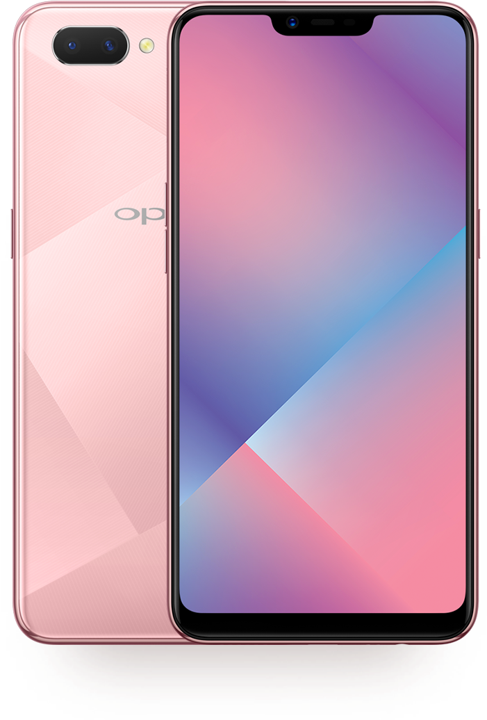 Oppo স্মার্টফোন গোলাপী গ্রেডিয়েন্ট ডিজাইন ওয়ালপেপার