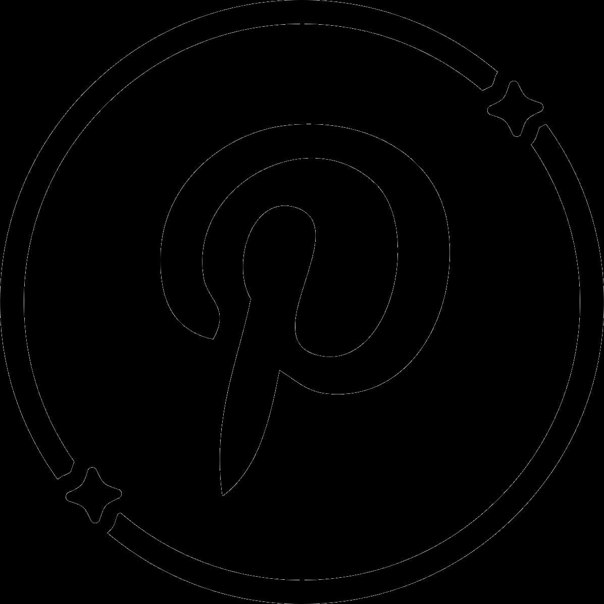 Pinterest লোগোর আউটলাইন ওয়ালপেপার