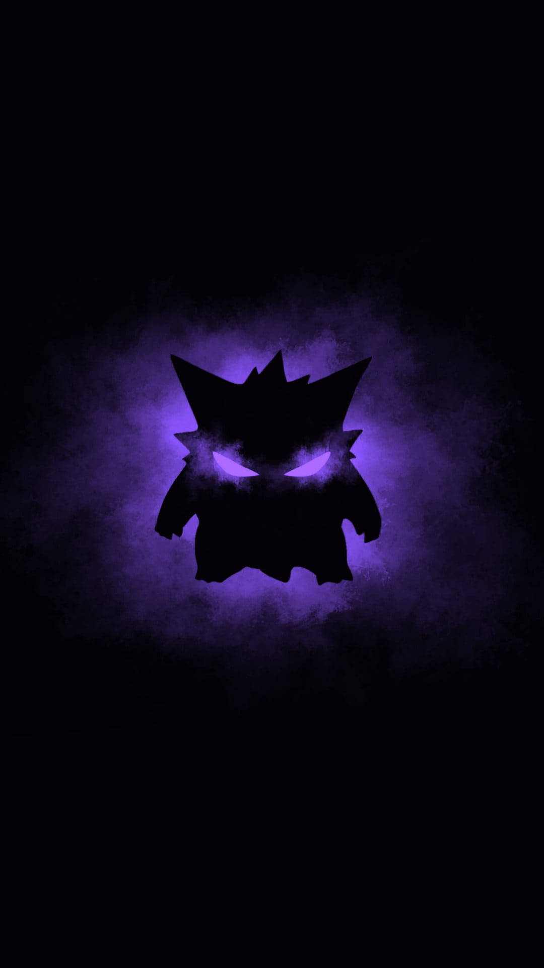 Pokémon Gengar গাঢ় বেগুনি iPhone ওয়ালপেপার