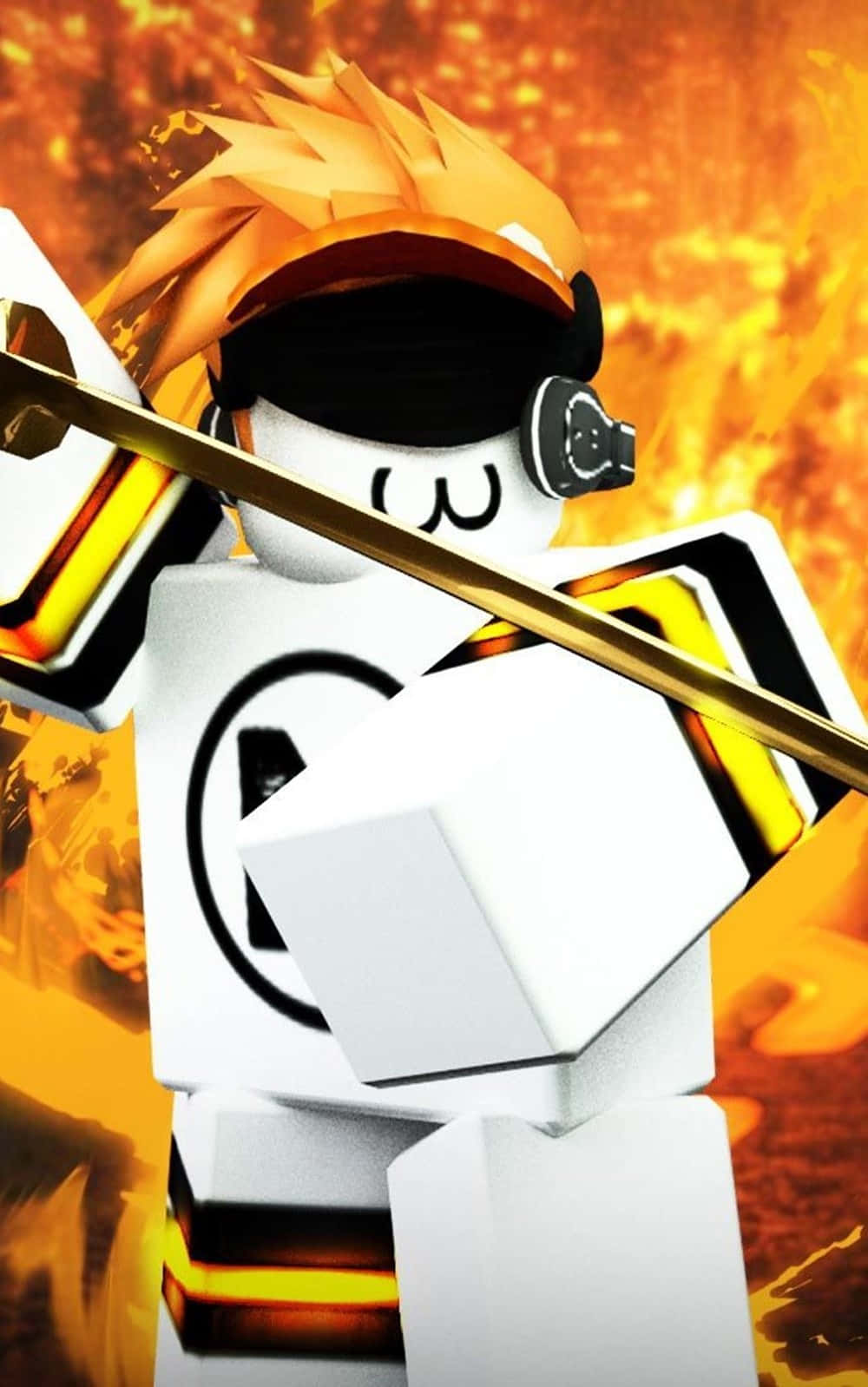 Roblox আইফোন নিনজা চরিত্র আগুন ওয়ালপেপার