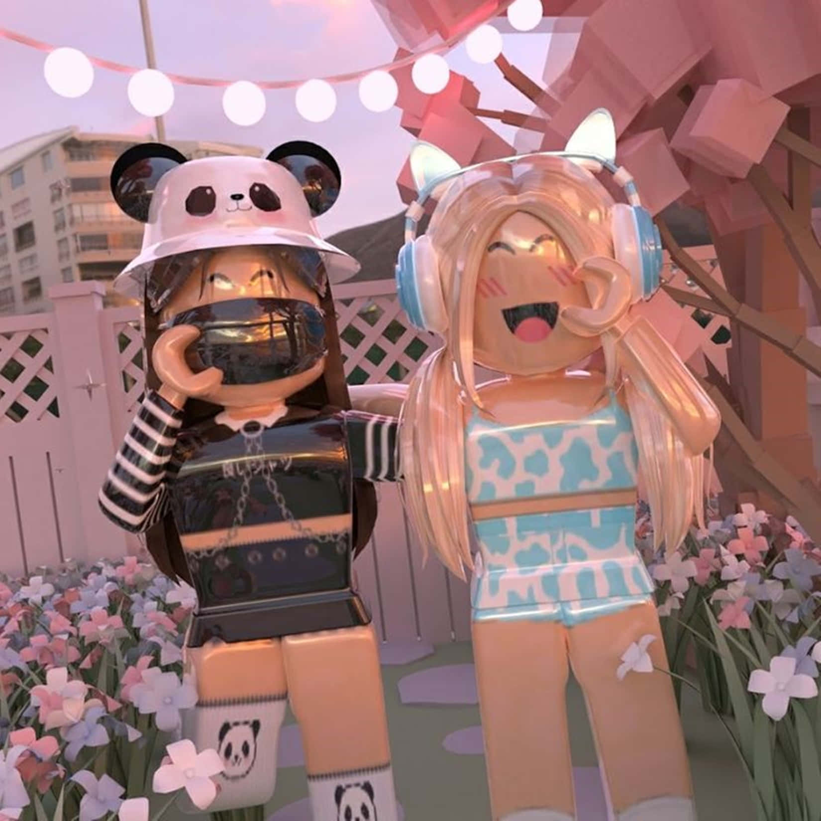 Roblox পার্টি গার্লস জিএফএক্স ওয়ালপেপার