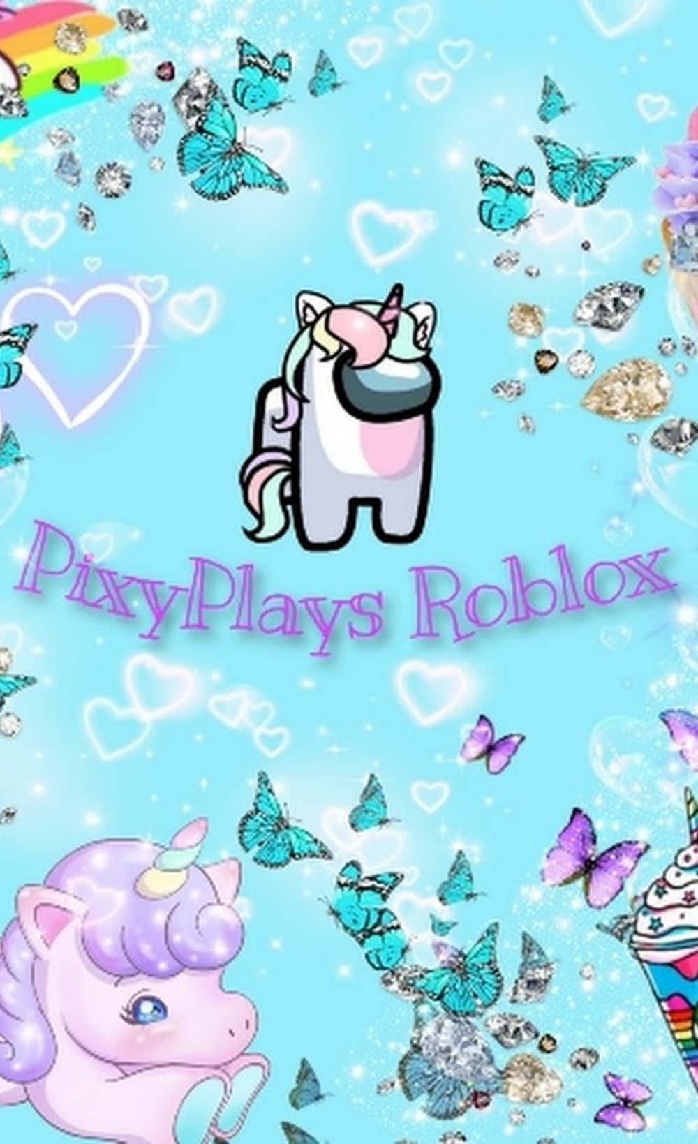 Roblox আইফোন ইউনিকর্ন প্যাস্টেল প্রজাপতি ওয়ালপেপার