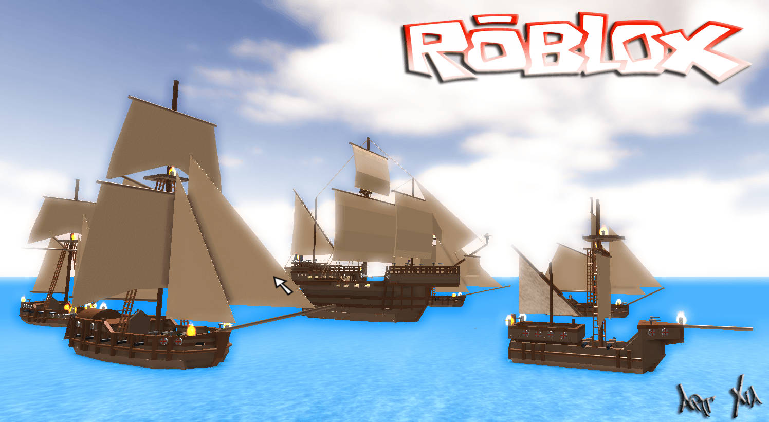 অনলাইন গেম Roblox-এ জলদস্যু জাহাজের অসাধারণ 3D ওয়ালপেপার — রোব্লক্স ওয়ালপেপার