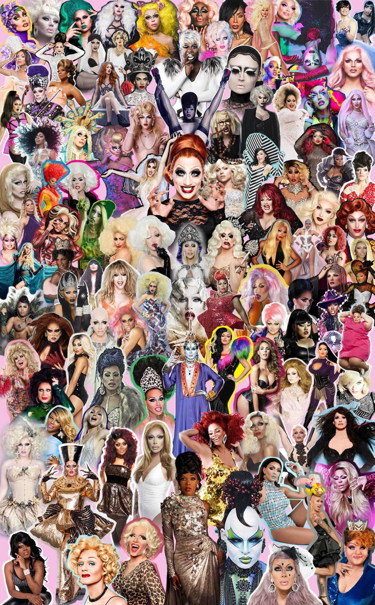 RuPaul's Drag Race কোলাজ ওয়ালপেপার