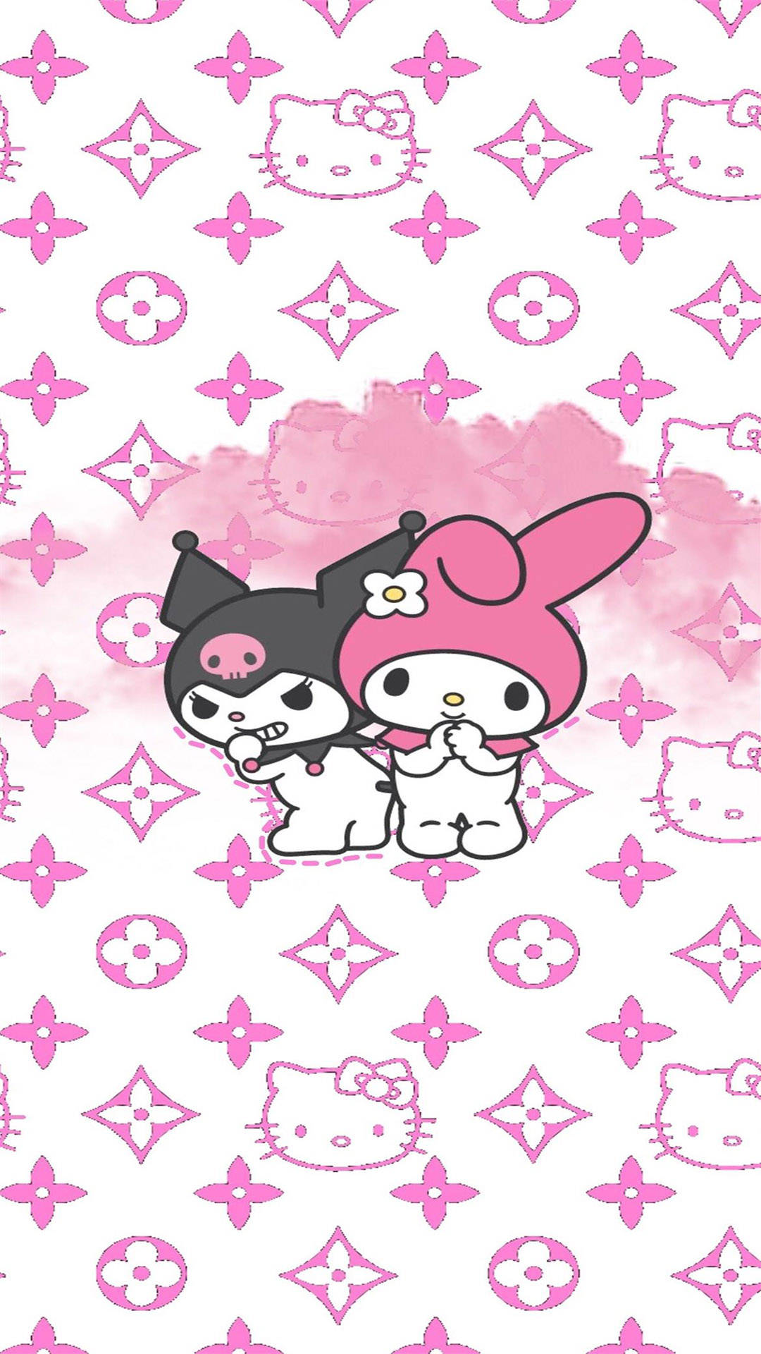 Sanrio Characters এবং Louis Vuitton ফোন — হ্যালো কিটি ওয়ালপেপার